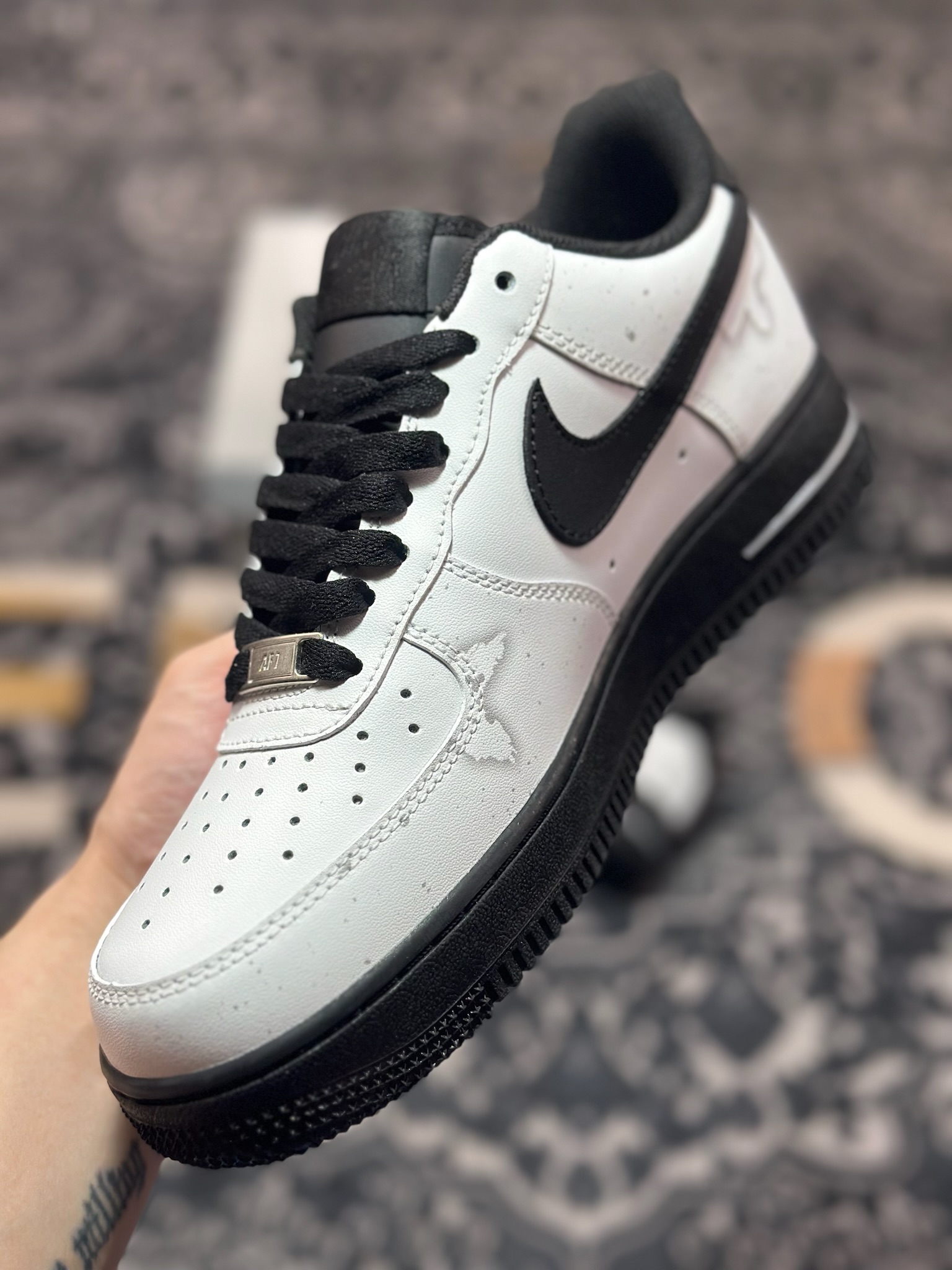 原装级别 Nike Air Force 1 Low 07 谜雾守则 黑白灰 方 ZH0316-081