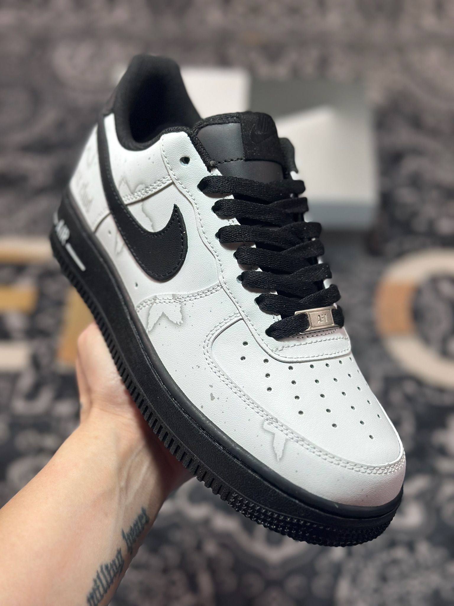 原装级别 Nike Air Force 1 Low 07 谜雾守则 黑白灰 方 ZH0316-081