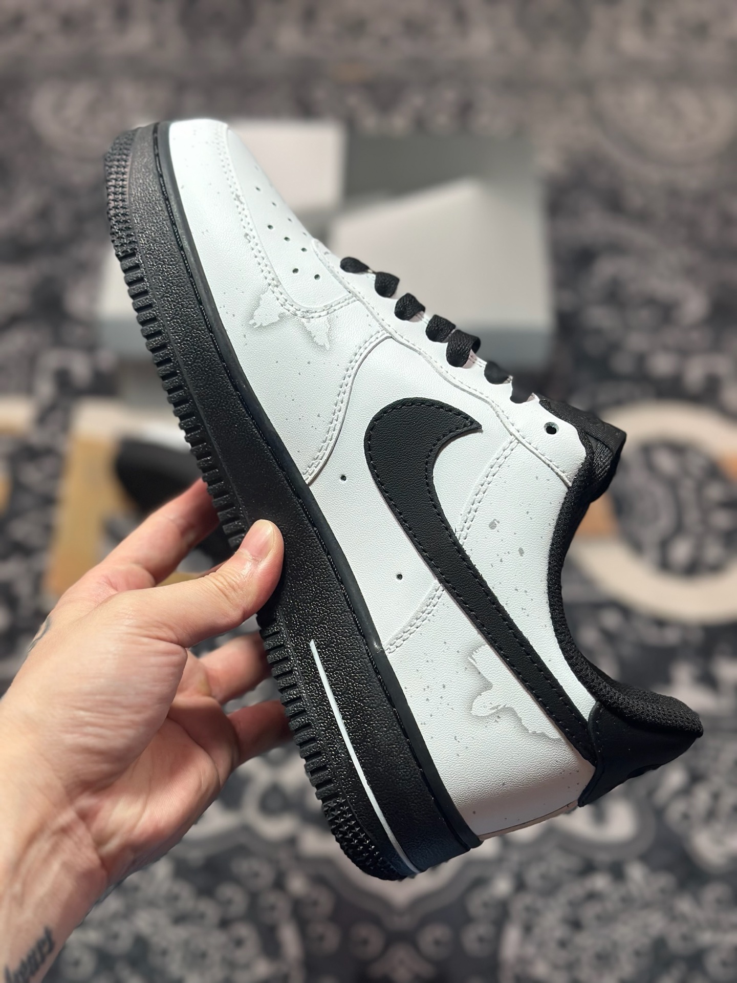 原装级别 Nike Air Force 1 Low 07 谜雾守则 黑白灰 方 ZH0316-081