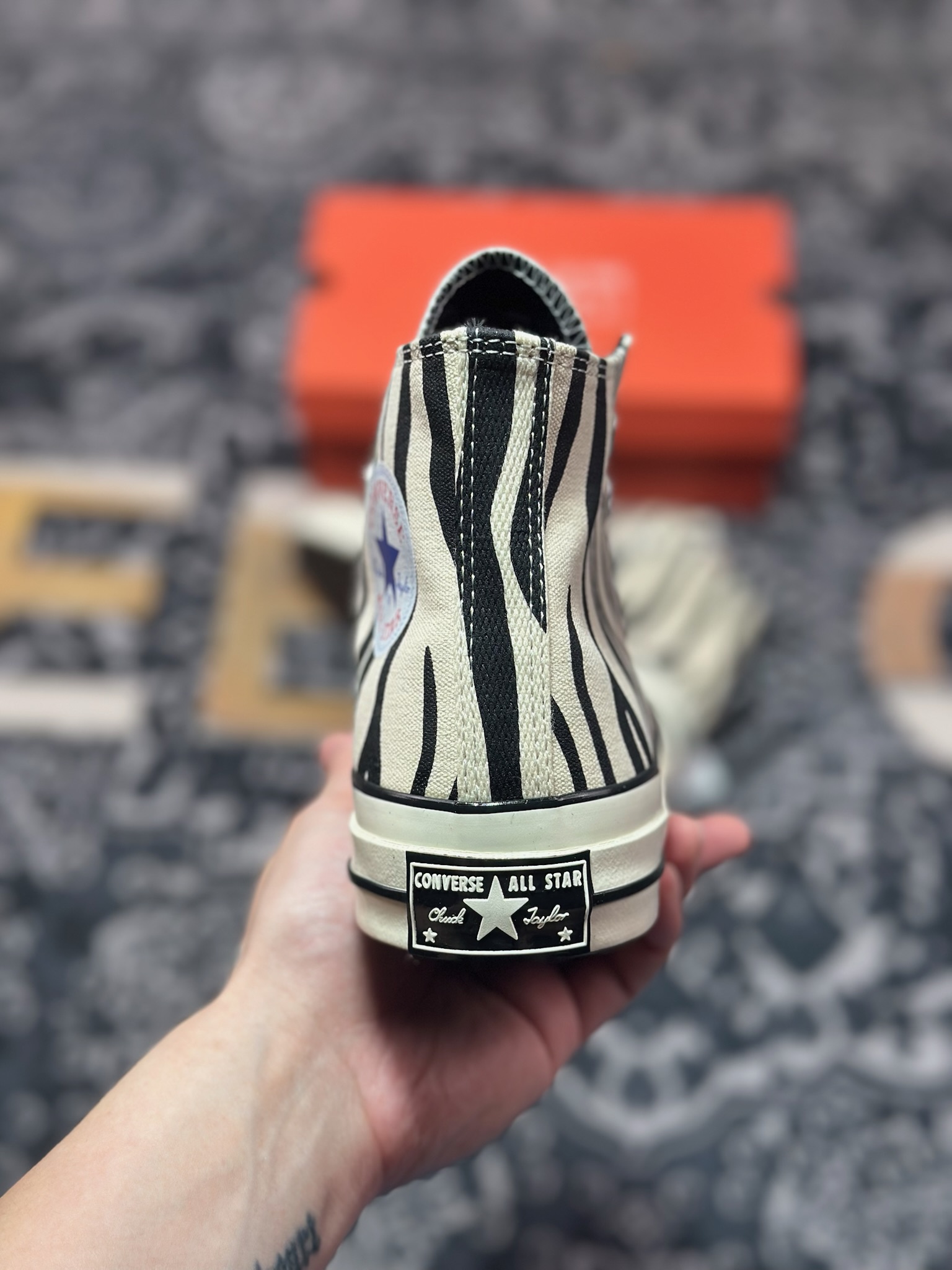 A2140 Converse Chuck 1970s 斑马纹 舒适防滑耐磨休闲硫化帆布鞋 163408c
