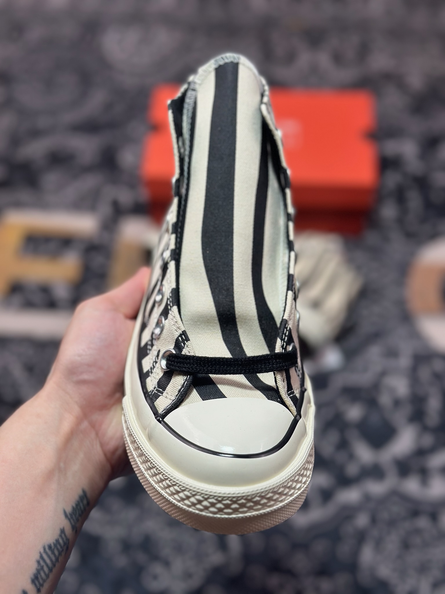 A2140 Converse Chuck 1970s 斑马纹 舒适防滑耐磨休闲硫化帆布鞋 163408c