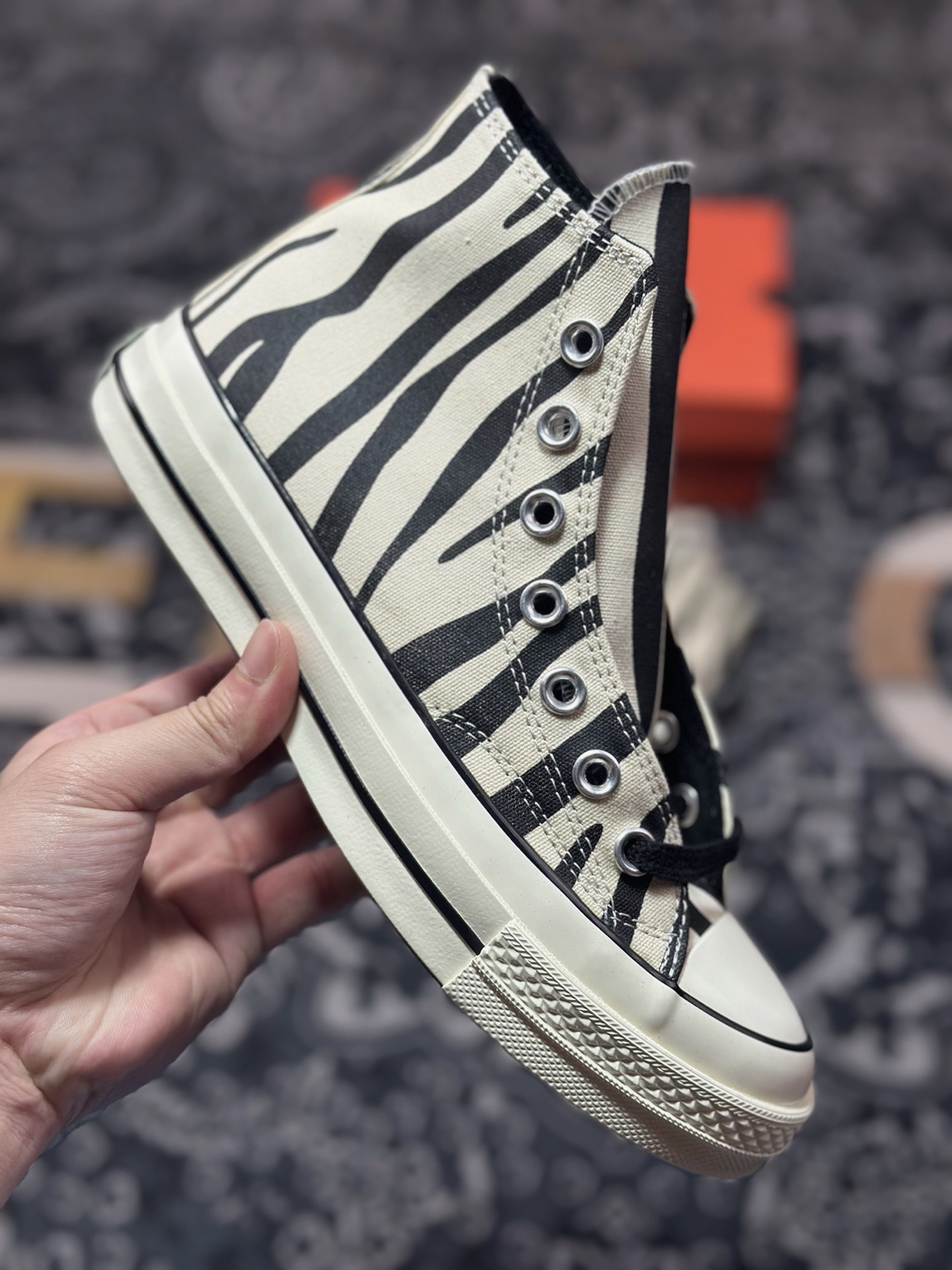 A2140 Converse Chuck 1970s 斑马纹 舒适防滑耐磨休闲硫化帆布鞋 163408c