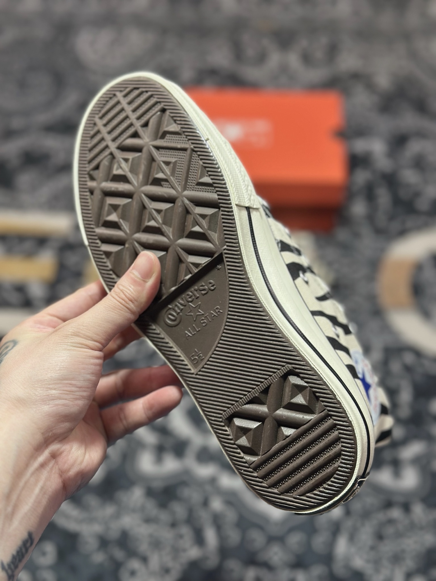 A2140 Converse Chuck 1970s 斑马纹 舒适防滑耐磨休闲硫化帆布鞋 163408c