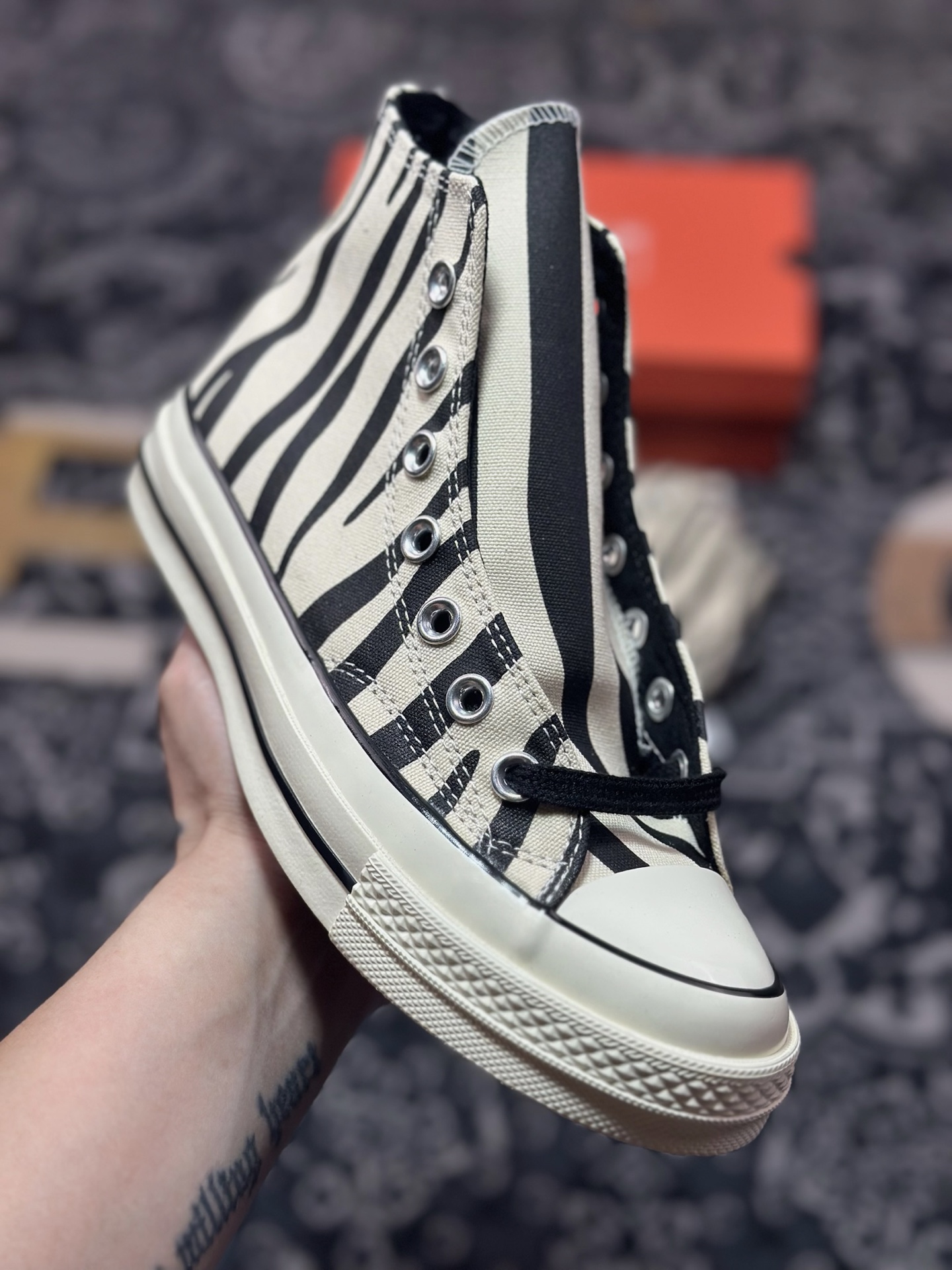 A2140 Converse Chuck 1970s 斑马纹 舒适防滑耐磨休闲硫化帆布鞋 163408c