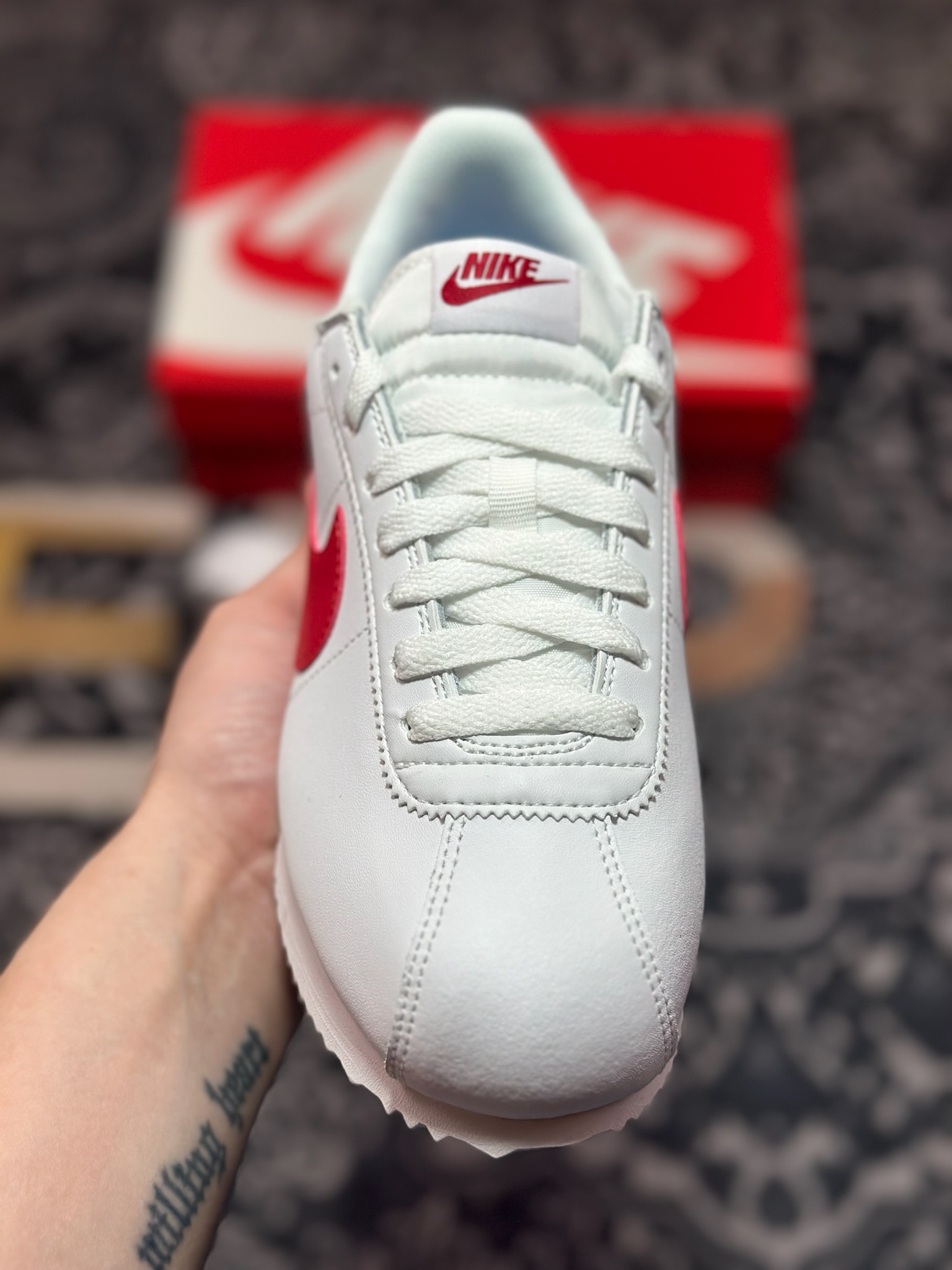 原装级别Nike Cortez Forrest Gump时尚舒适防滑耐磨 低帮跑步鞋 阿甘鞋 白红色 DM4044-108