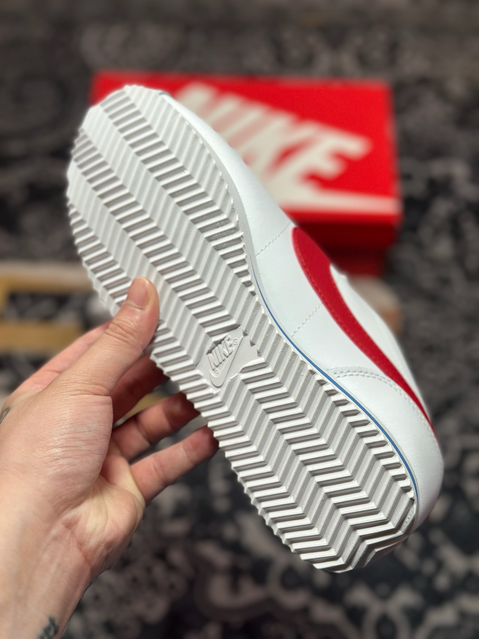 原装级别Nike Cortez Forrest Gump时尚舒适防滑耐磨 低帮跑步鞋 阿甘鞋 白红色 DM4044-108