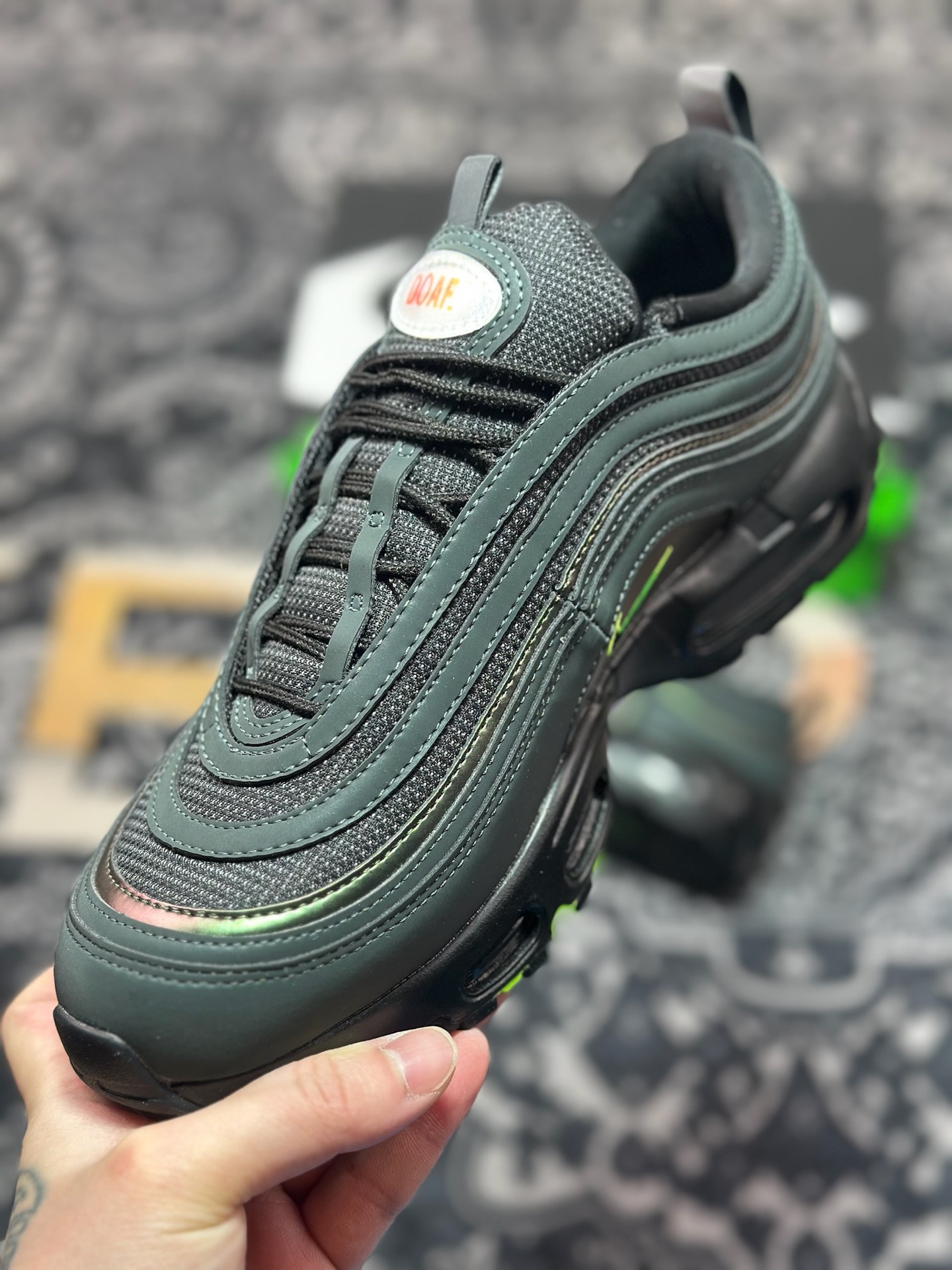 原装级别 Division St. x Nike Air Max 97 Ducks of a Feather Thunder 复刻黑灰复古休闲跑步鞋 II1711-900