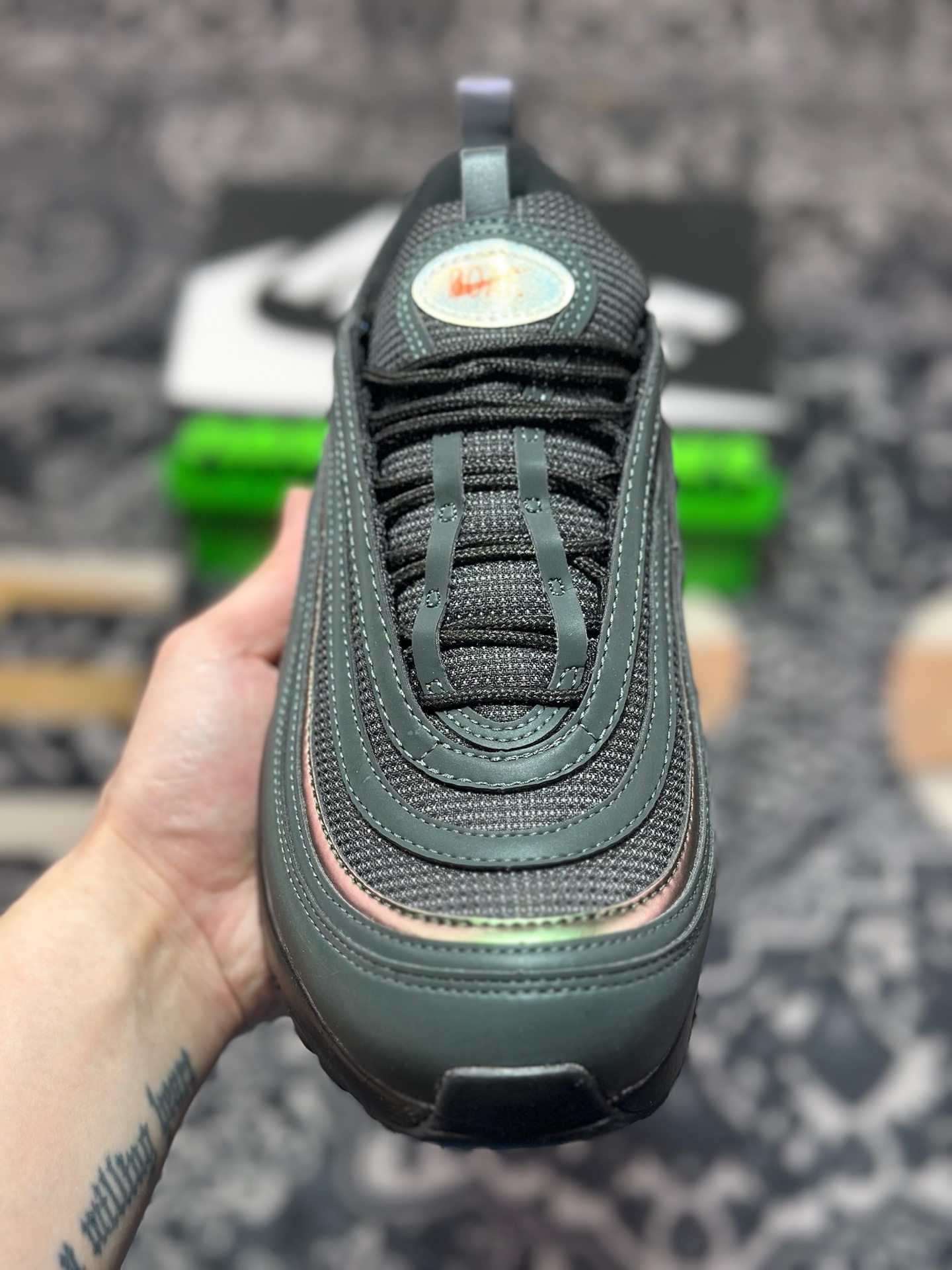 原装级别 Division St. x Nike Air Max 97 Ducks of a Feather Thunder 复刻黑灰复古休闲跑步鞋 II1711-900