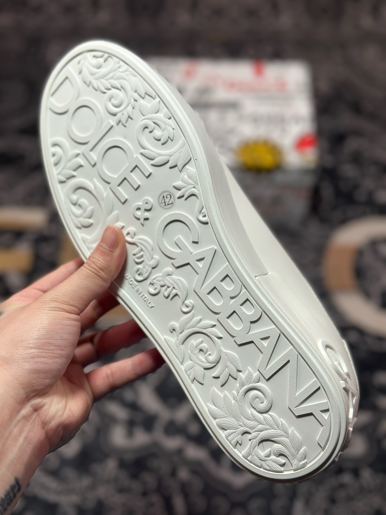 Dolce&Gabbana小白鞋运动鞋 采用意大利定制小牛皮