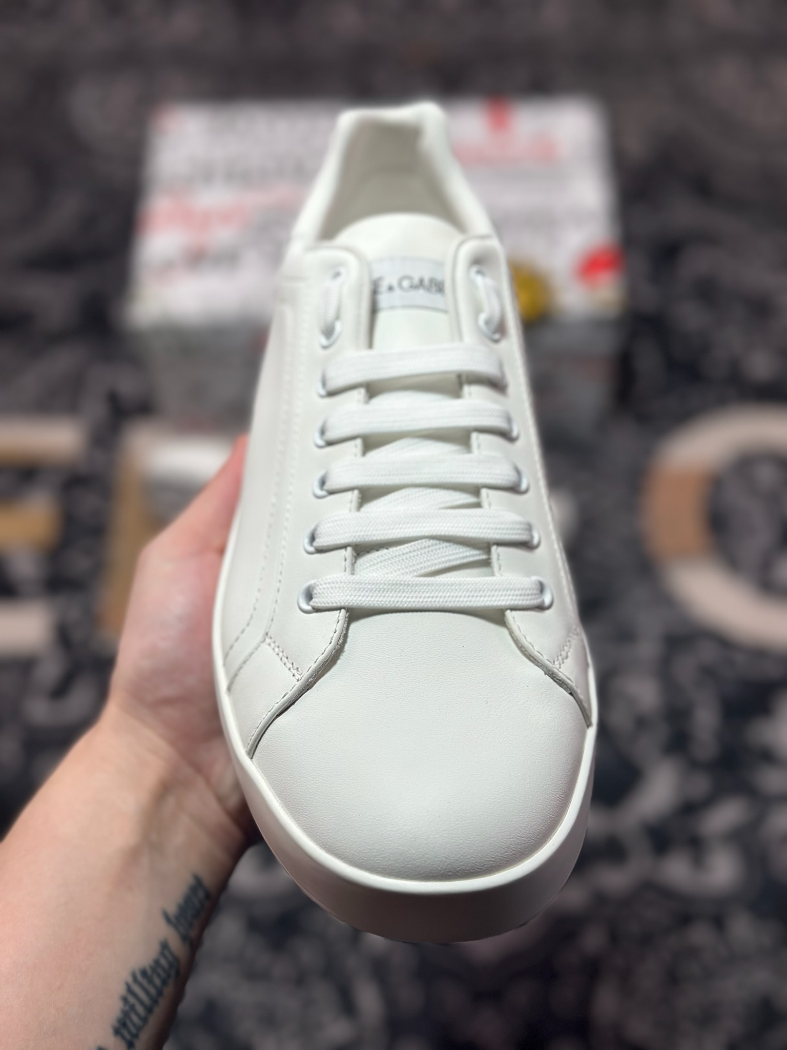 Dolce&Gabbana小白鞋运动鞋 采用意大利定制小牛皮