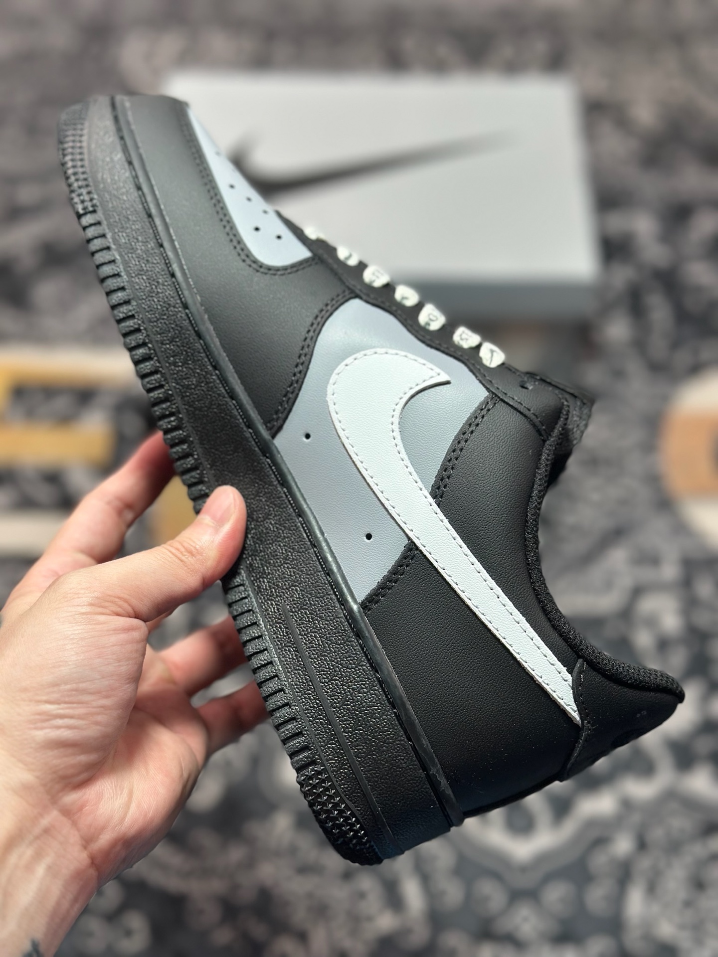 原装级别 Nike Air Force 1'07 Low 黑银克特 空军一号低帮休闲板鞋 ZH0316-085