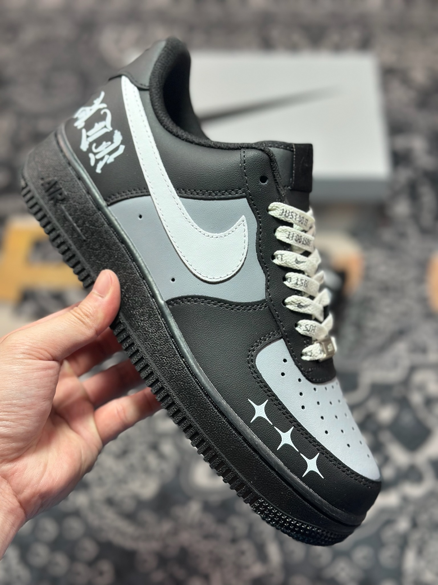 原装级别 Nike Air Force 1'07 Low 黑银克特 空军一号低帮休闲板鞋 ZH0316-085