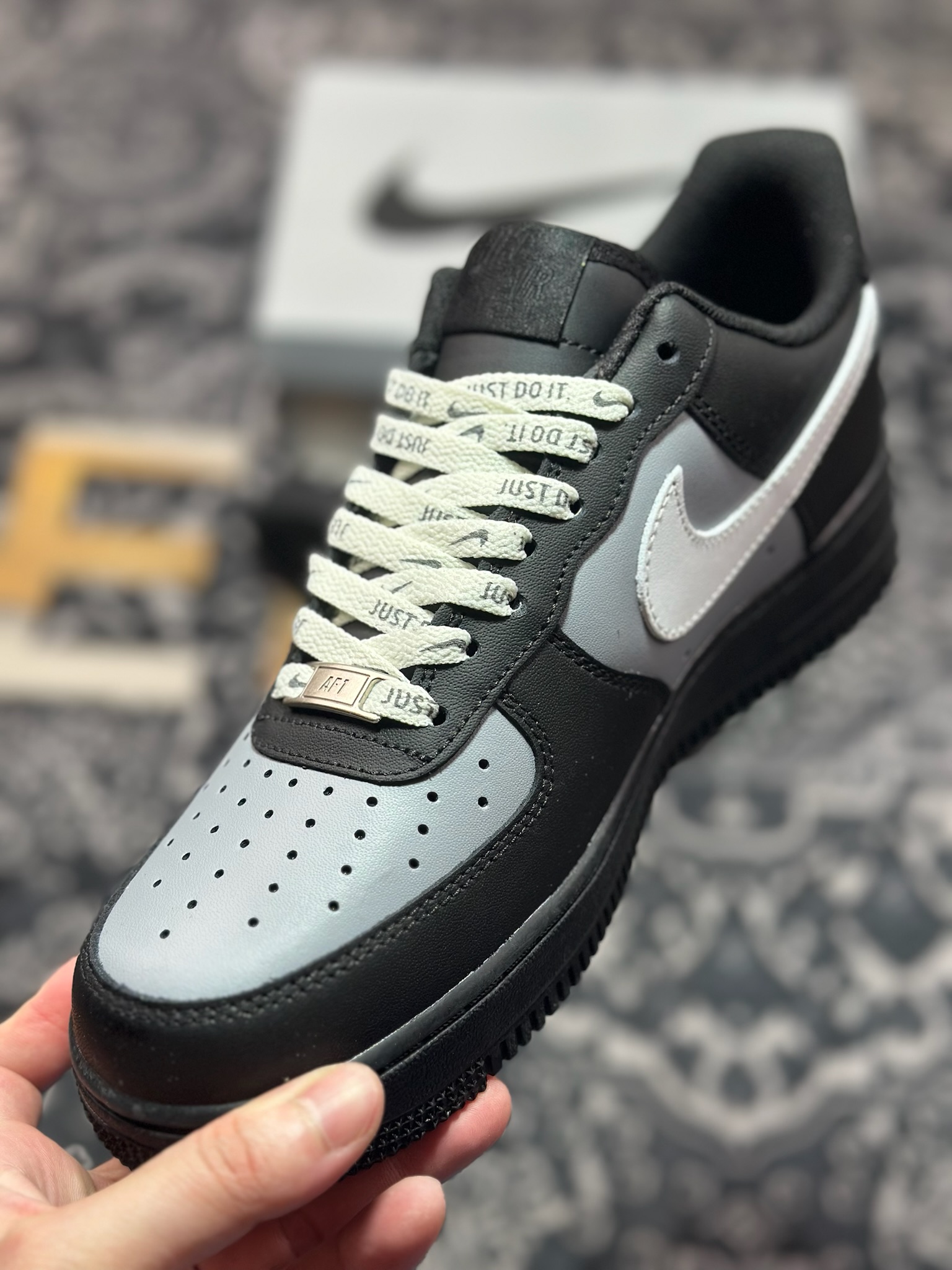 原装级别 Nike Air Force 1'07 Low 黑银克特 空军一号低帮休闲板鞋 ZH0316-085
