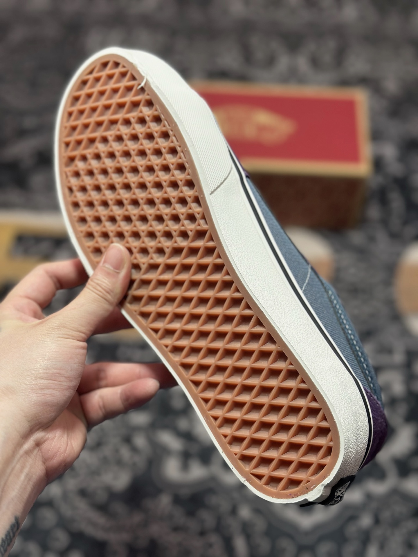 Vans SK8-Low 蓝紫拼接 全新一代 低帮硫化帆布鞋