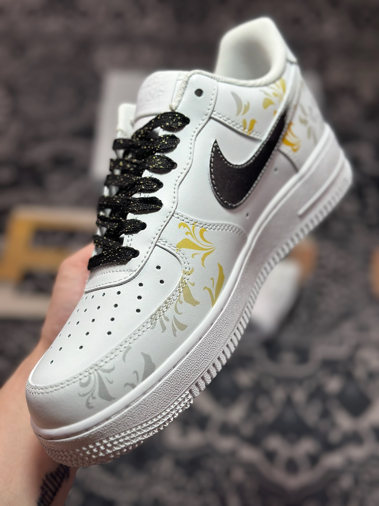 原装级别 Nike Air Force 1 Low 07 东篱醉 中国风 白黑 ZH0316-082