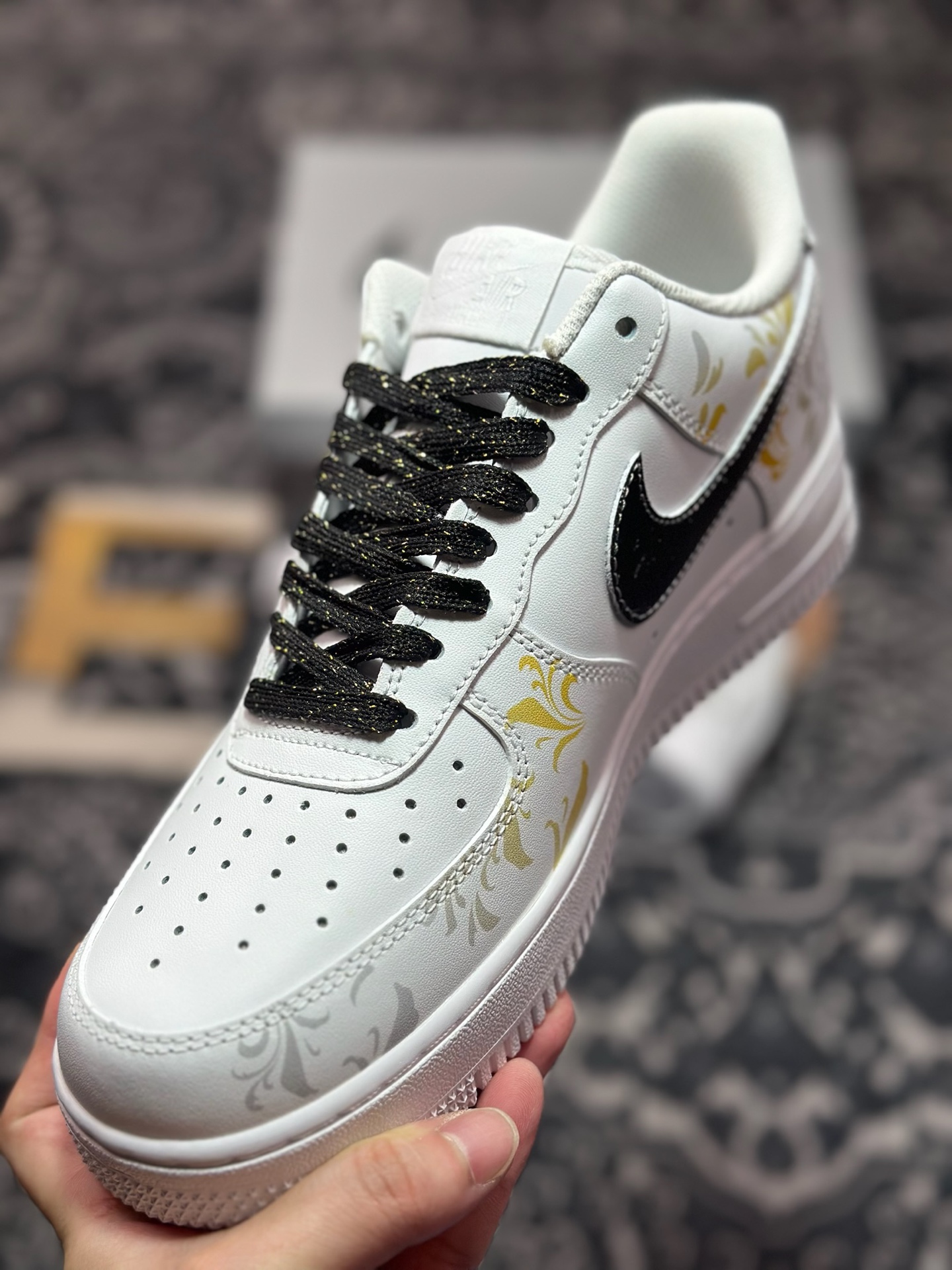 原装级别 Nike Air Force 1 Low 07 东篱醉 中国风 白黑 ZH0316-082