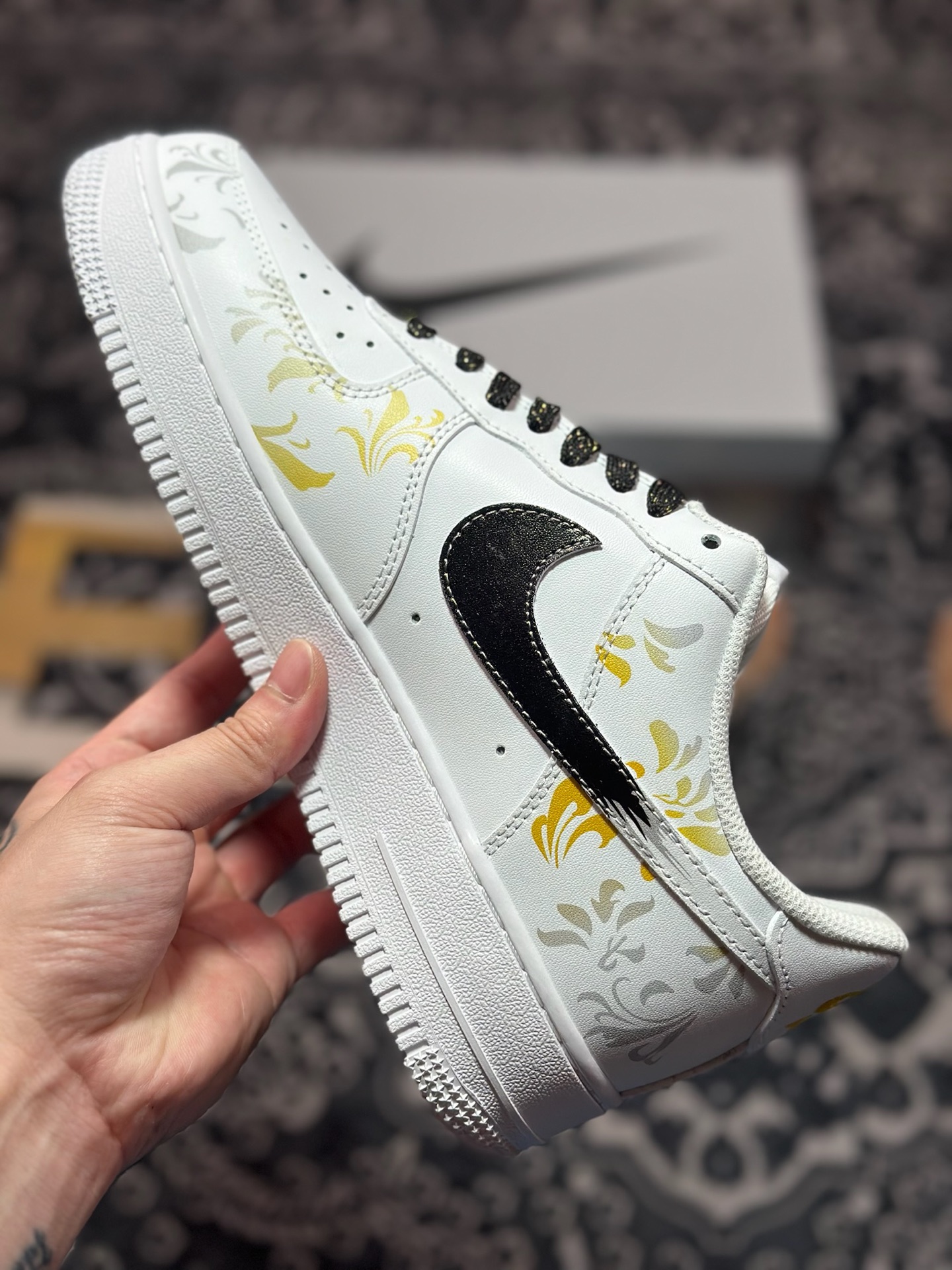 原装级别 Nike Air Force 1 Low 07 东篱醉 中国风 白黑 ZH0316-082