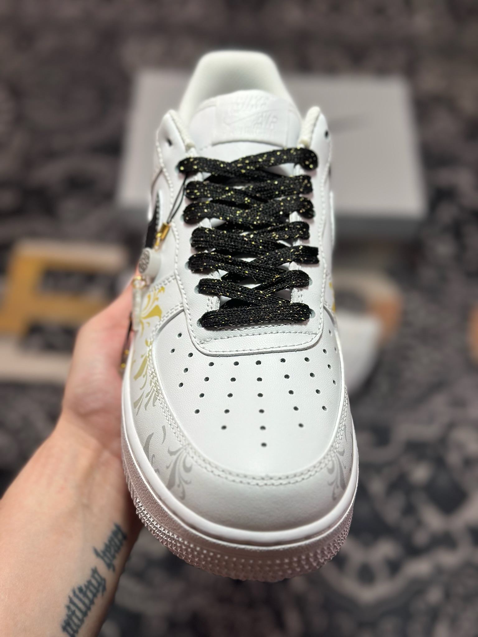 原装级别 Nike Air Force 1 Low 07 东篱醉 中国风 白黑 ZH0316-082