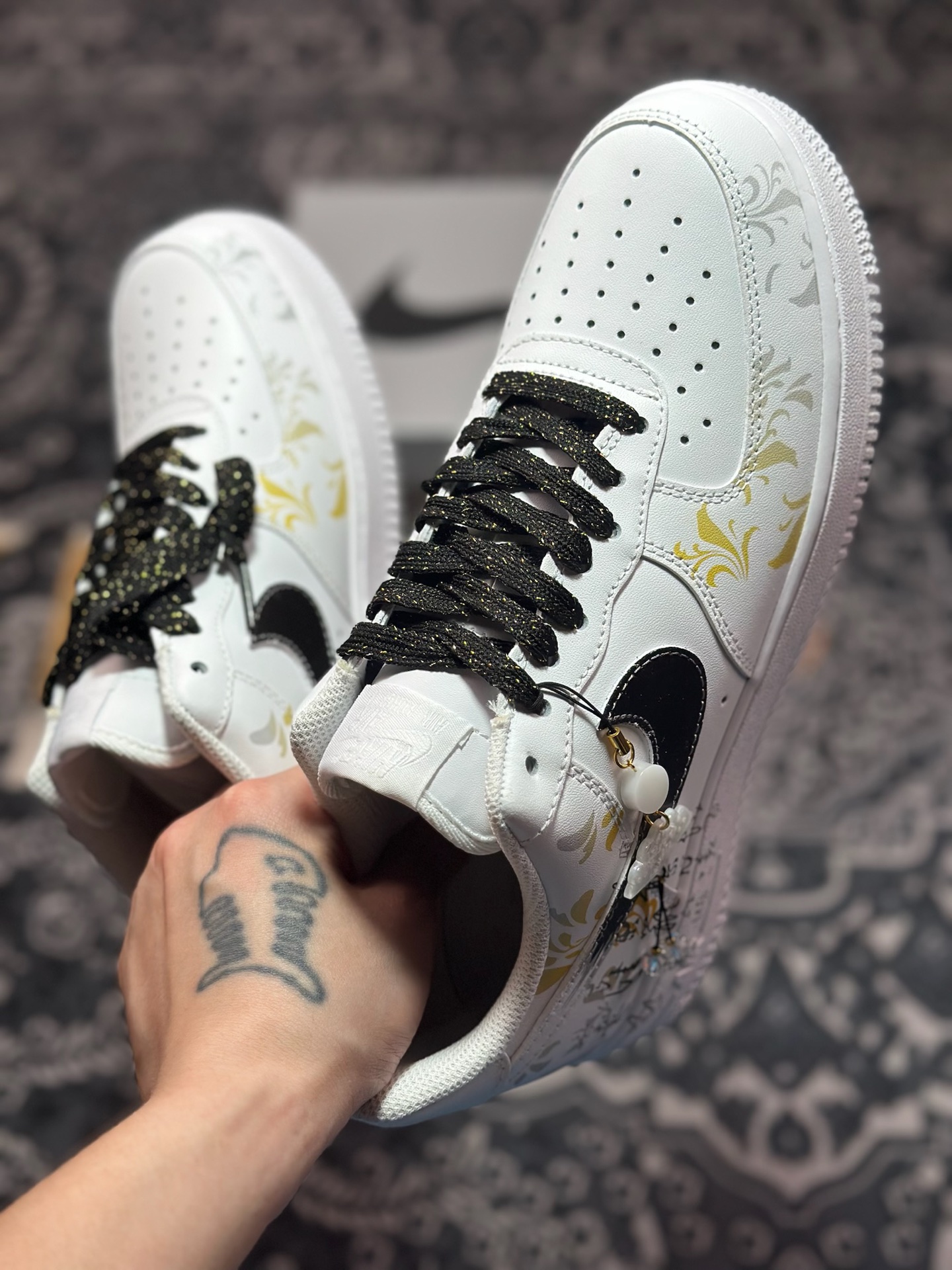 原装级别 Nike Air Force 1 Low 07 东篱醉 中国风 白黑 ZH0316-082