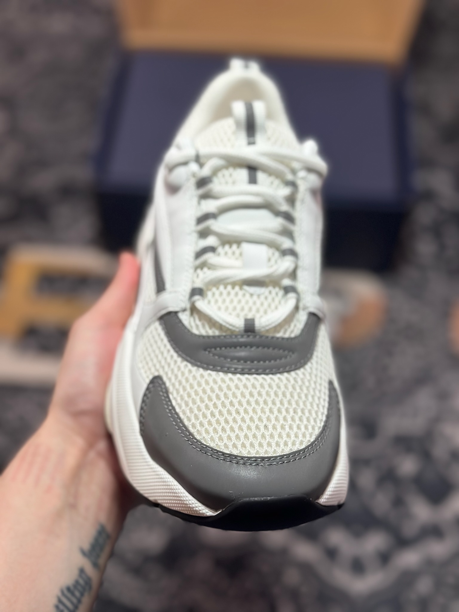 原装级别 Dior/迪奥B22 男鞋压花厚底系带休闲鞋多色拼接块运动鞋