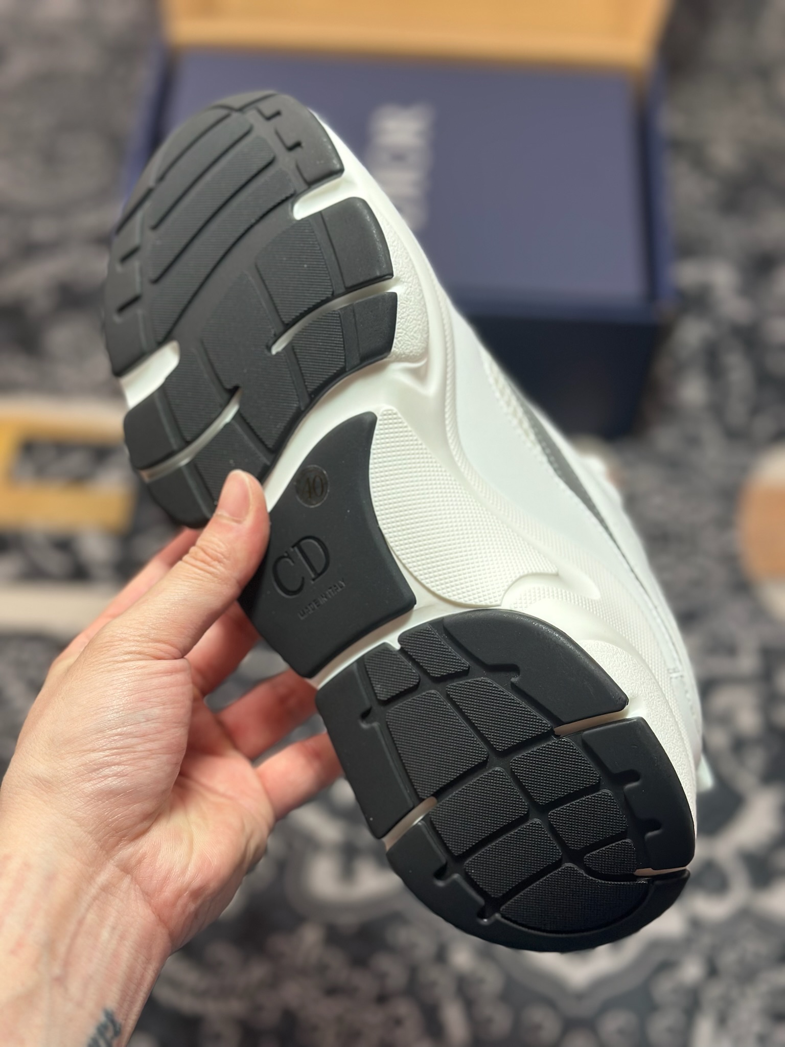 原装级别 Dior/迪奥B22 男鞋压花厚底系带休闲鞋多色拼接块运动鞋