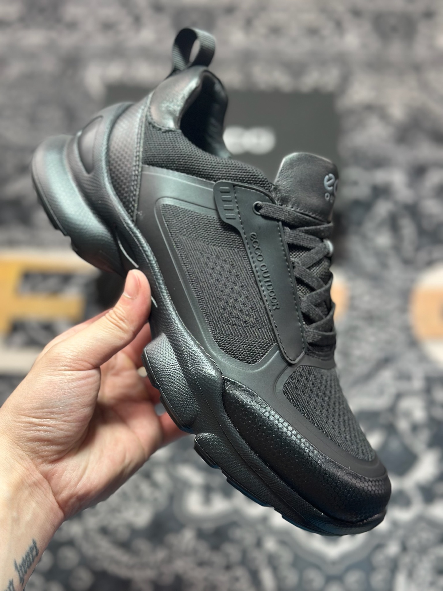 0 原装级别 ECCO爱步老爹鞋男士夏季新款 飞织网面百搭潮流户外运动鞋