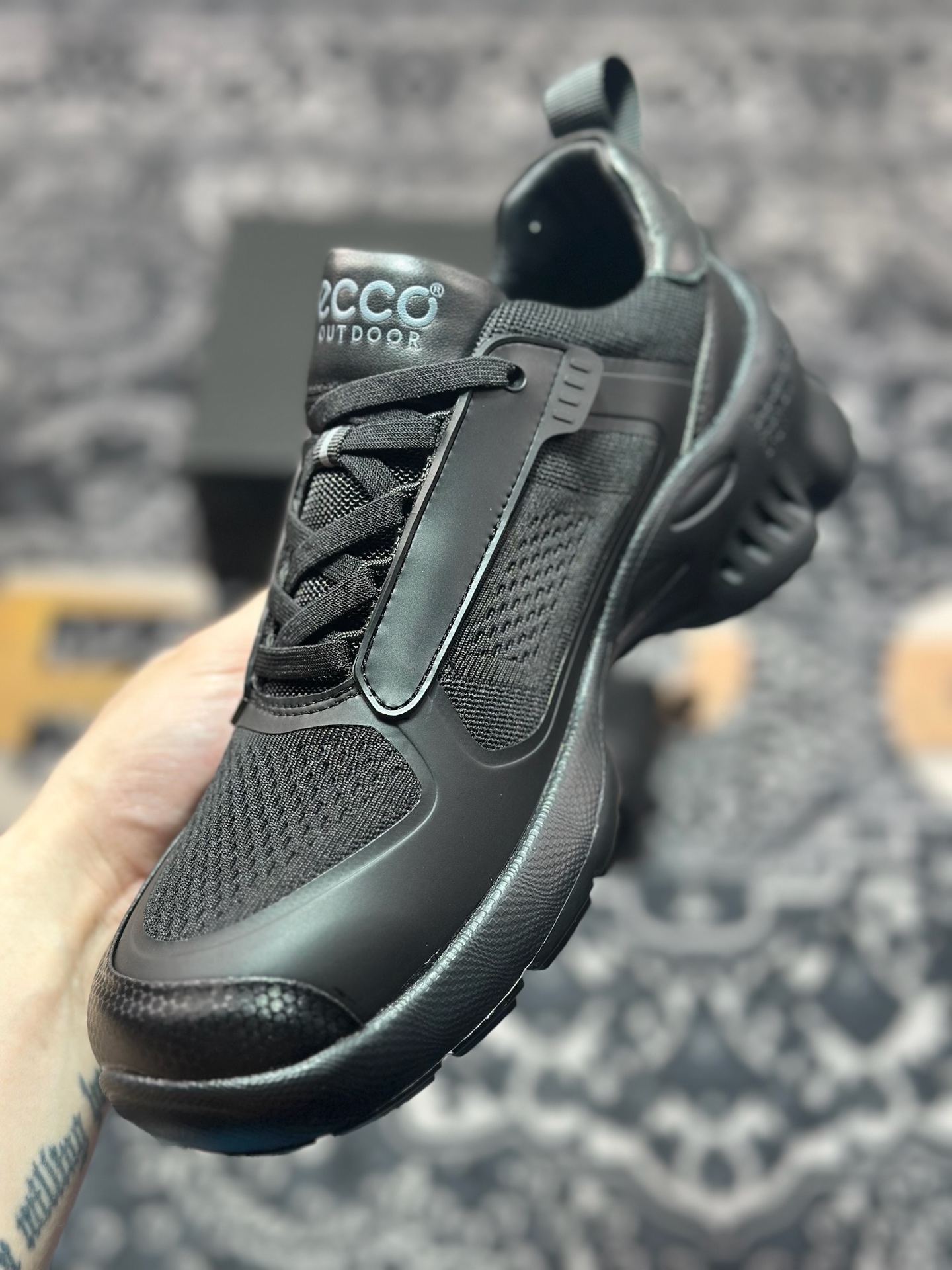 0 原装级别 ECCO爱步老爹鞋男士夏季新款 飞织网面百搭潮流户外运动鞋