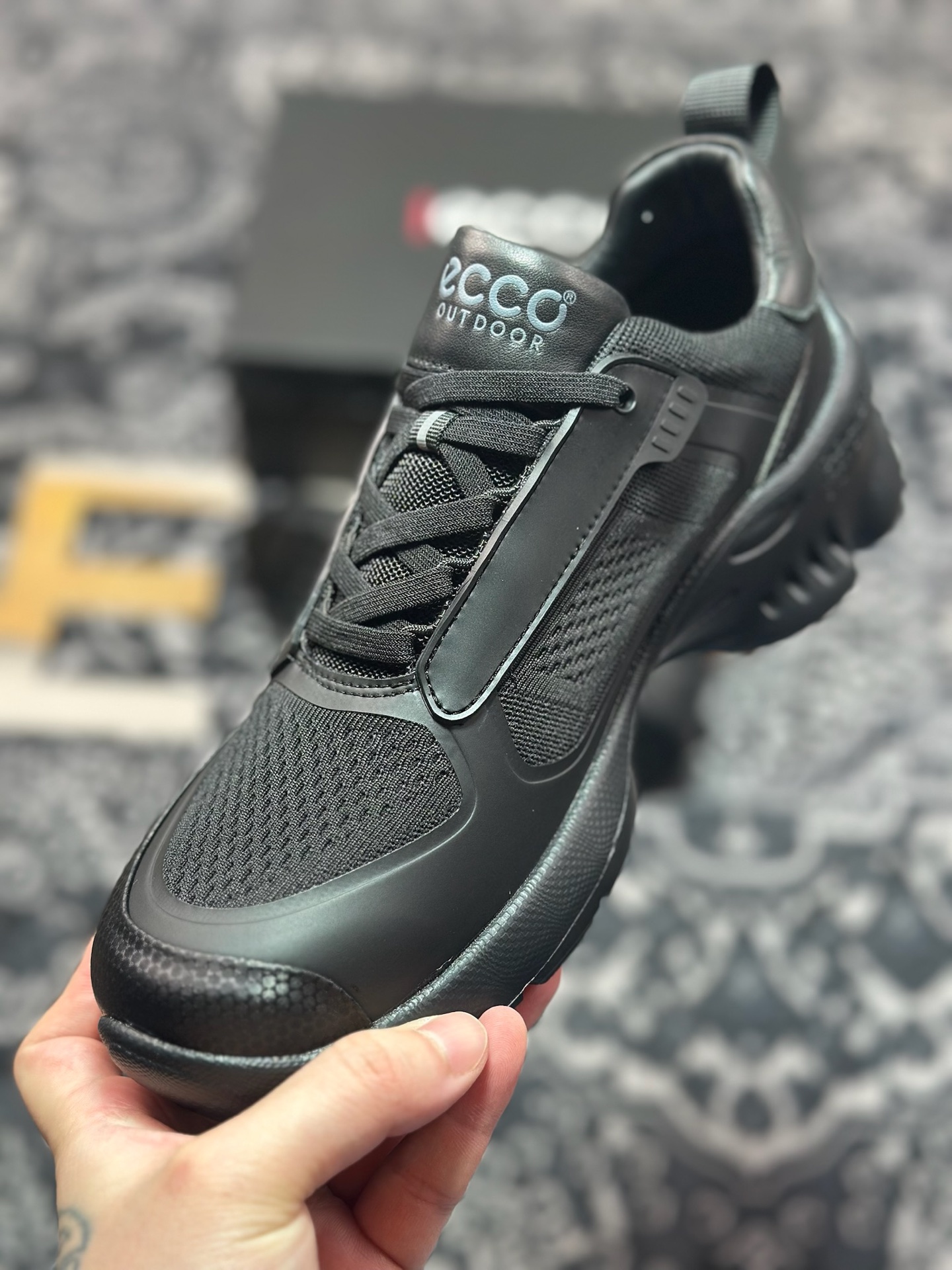 0 原装级别 ECCO爱步老爹鞋男士夏季新款 飞织网面百搭潮流户外运动鞋
