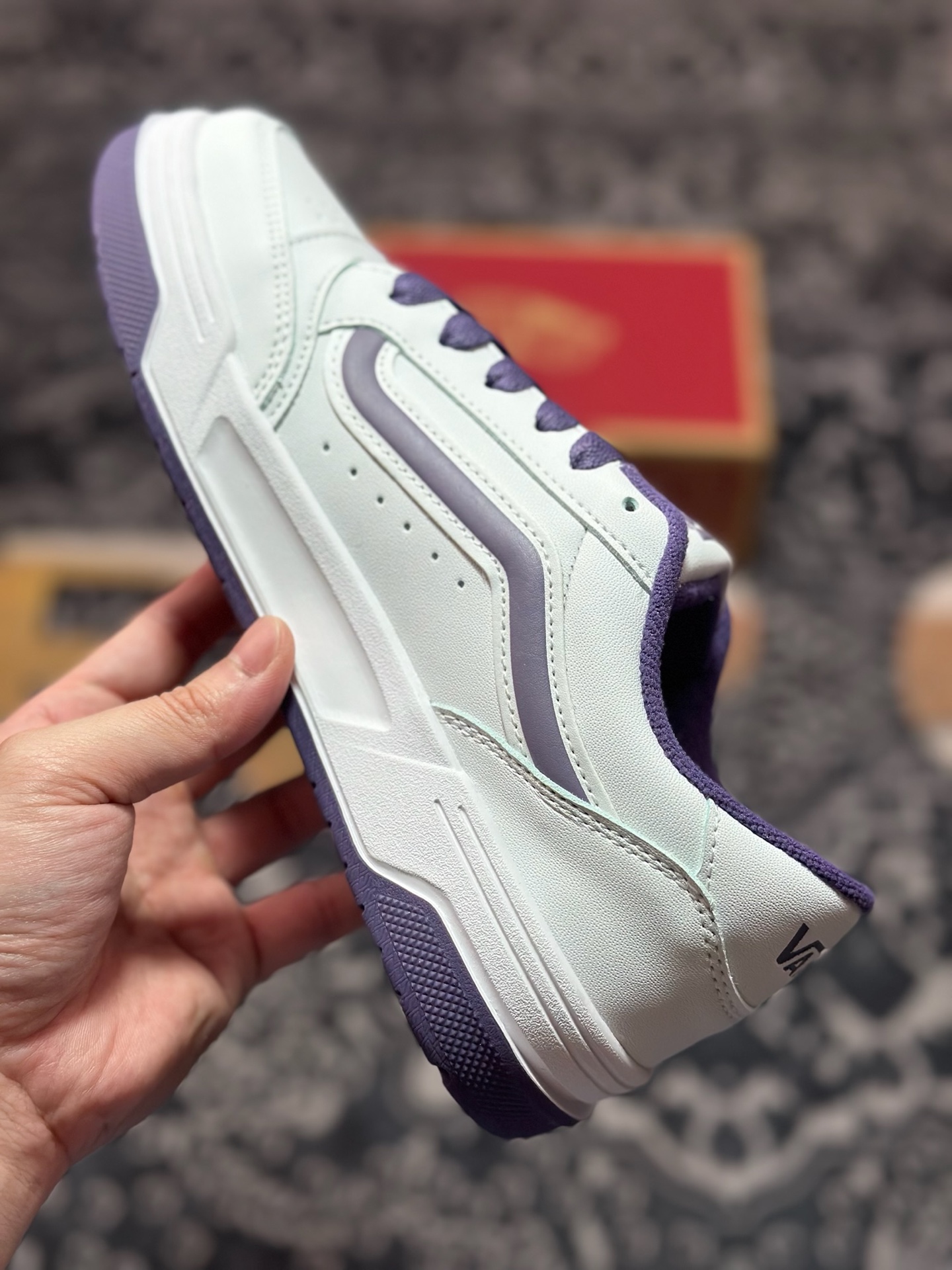 全新鞋型 Vans Hylane 白紫 范斯官方 美式复古休闲运动鞋 VN000D1JPRP