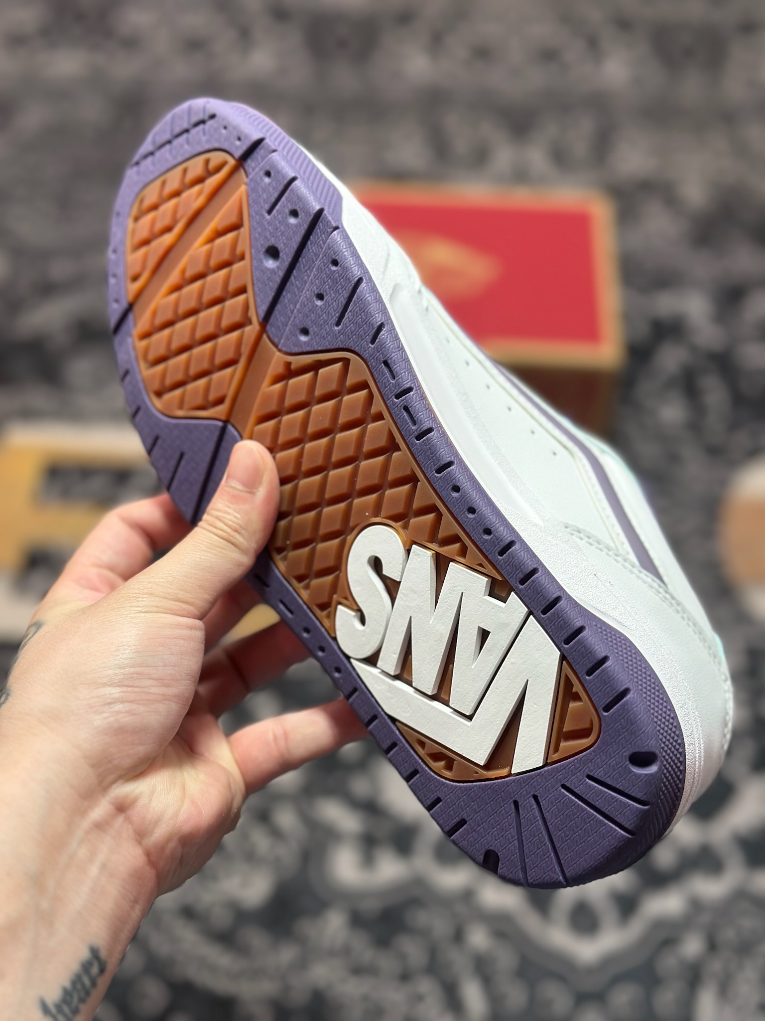 全新鞋型 Vans Hylane 白紫 范斯官方 美式复古休闲运动鞋 VN000D1JPRP