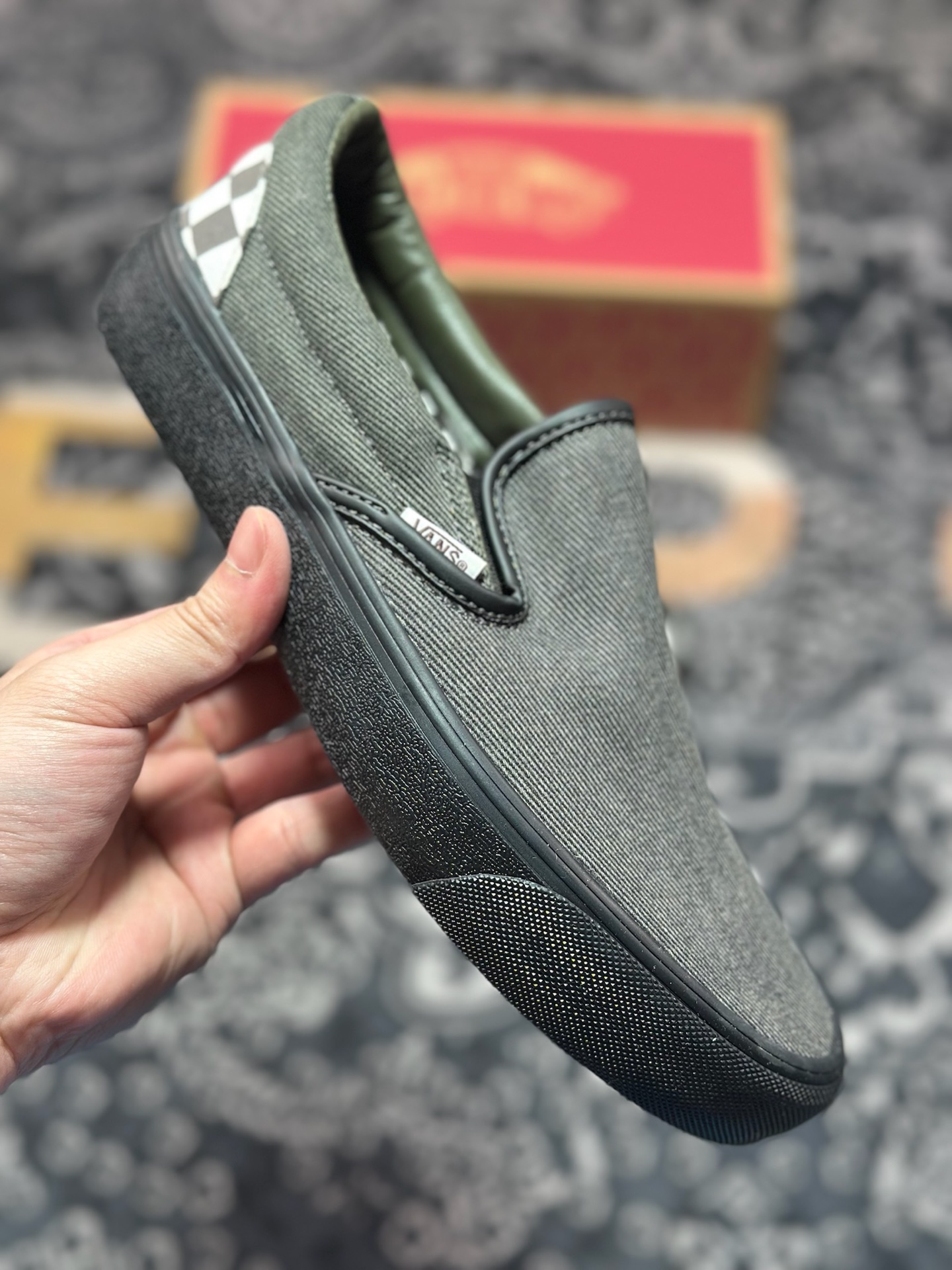 Vainl Archive x Vans Slip-On 牛仔一脚蹬 联名款 休闲低帮板鞋 VN000BVZRUX1