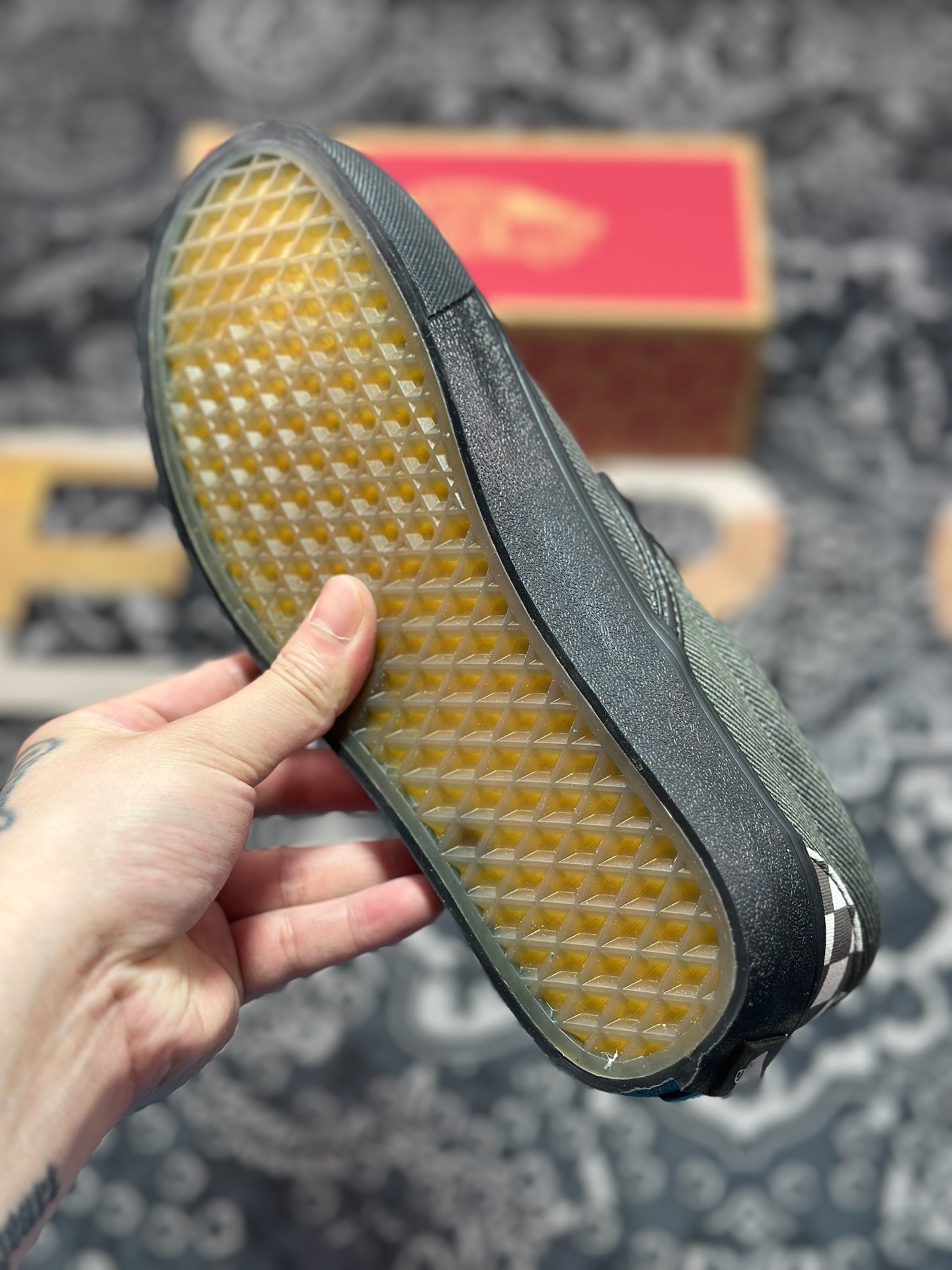 Vainl Archive x Vans Slip-On 牛仔一脚蹬 联名款 休闲低帮板鞋 VN000BVZRUX1