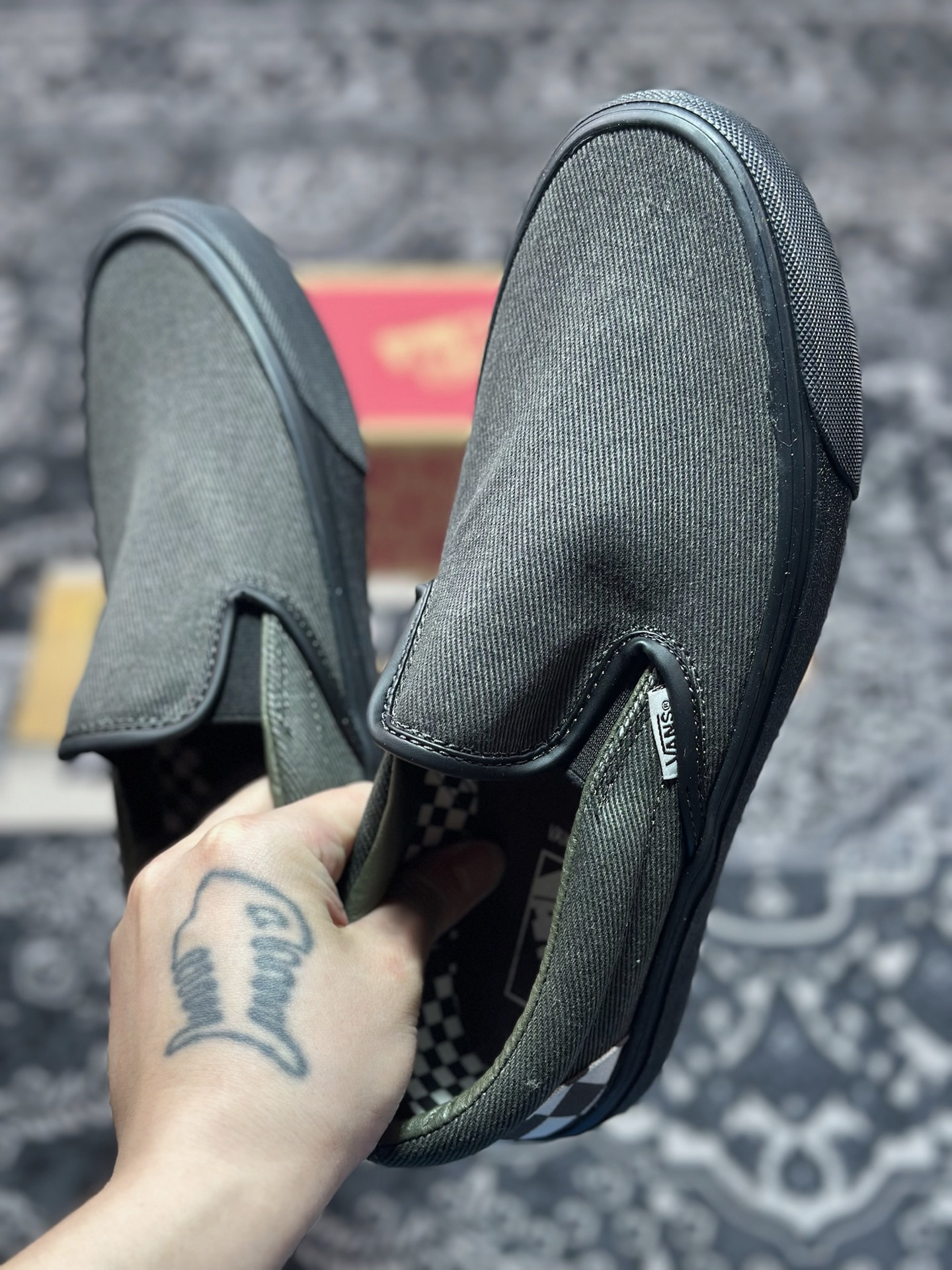 Vainl Archive x Vans Slip-On 牛仔一脚蹬 联名款 休闲低帮板鞋 VN000BVZRUX1