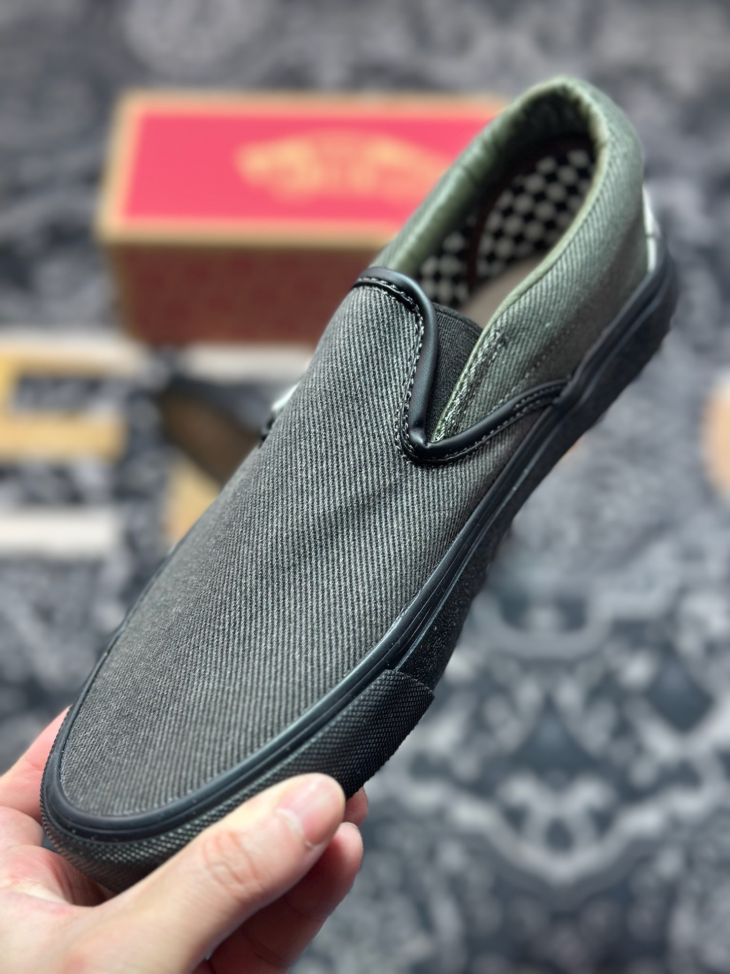 Vainl Archive x Vans Slip-On 牛仔一脚蹬 联名款 休闲低帮板鞋 VN000BVZRUX1