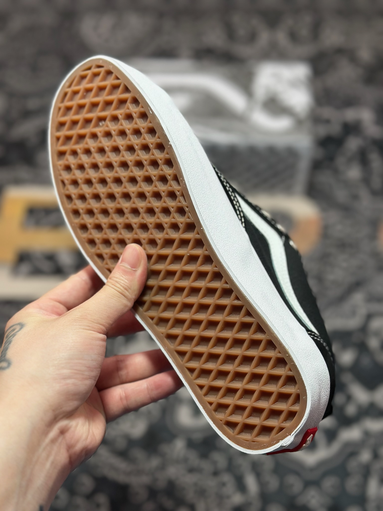 Vans Old Skool Skate 36 黑白 范斯官方 舒适百搭休闲滑板鞋 VN000D5RBA2