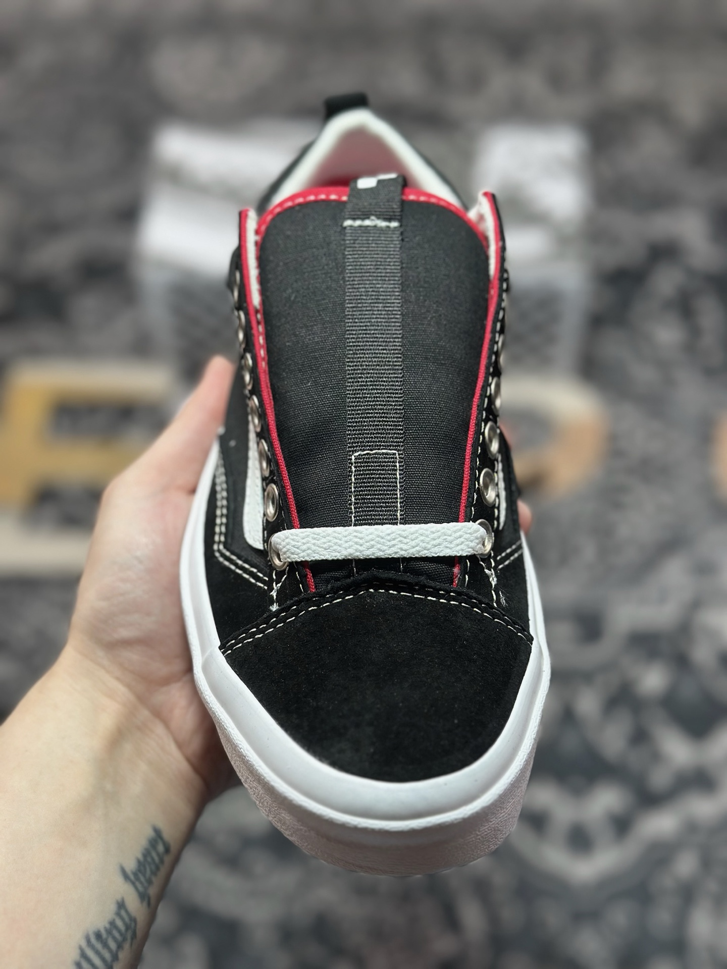 Vans Old Skool Skate 36 黑白 范斯官方 舒适百搭休闲滑板鞋 VN000D5RBA2