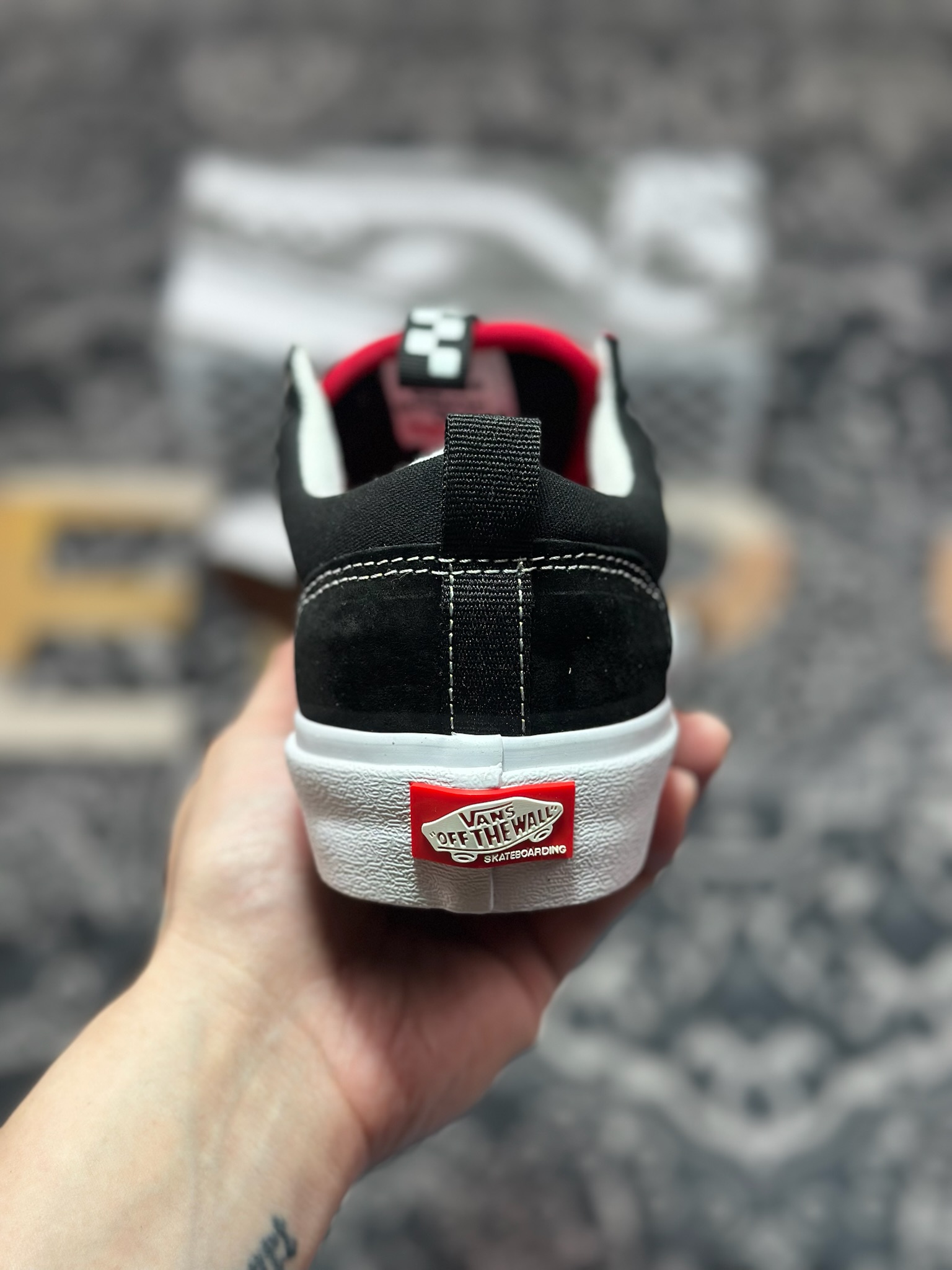 Vans Old Skool Skate 36 黑白 范斯官方 舒适百搭休闲滑板鞋 VN000D5RBA2