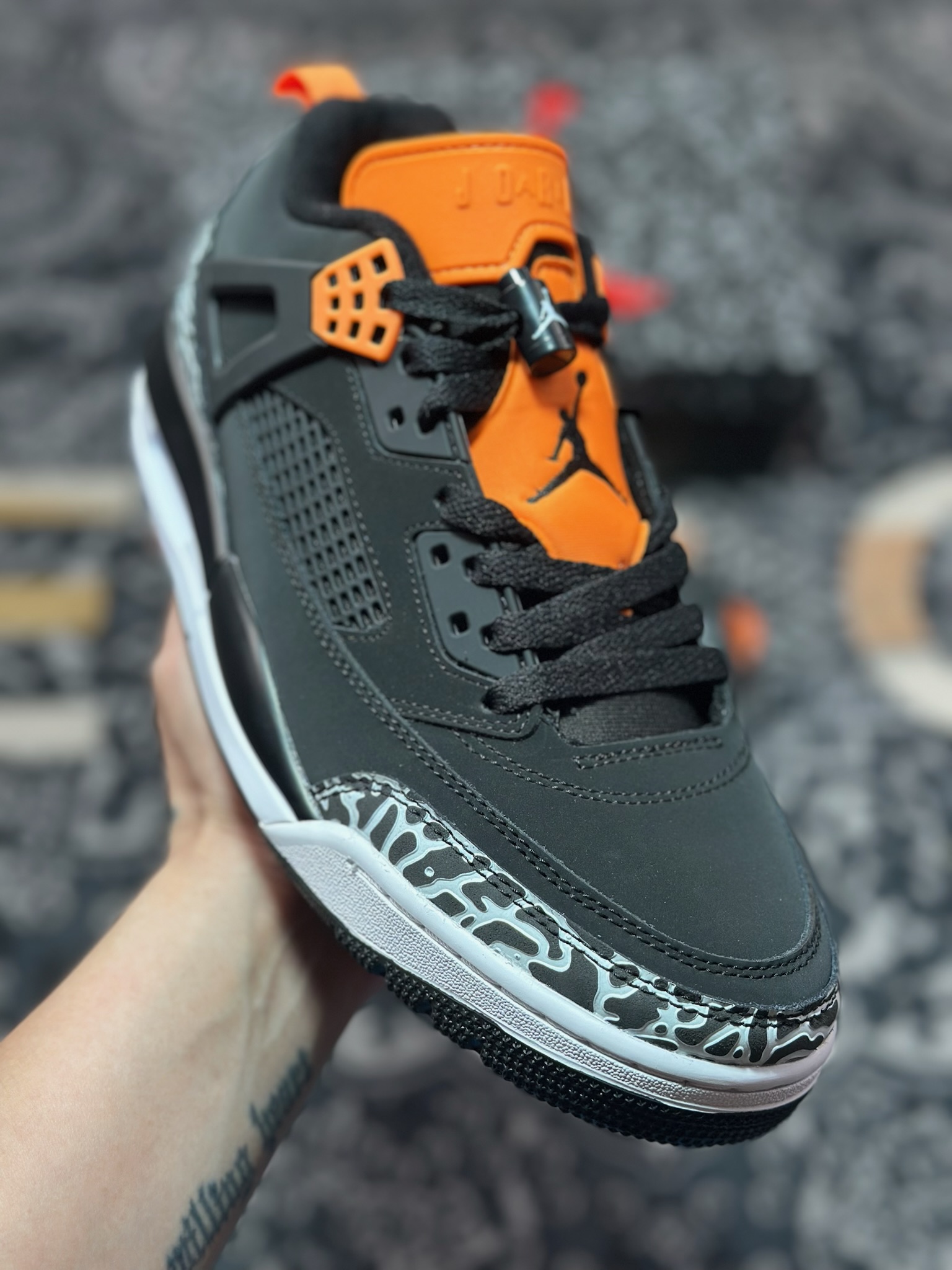 原装级别 Jordan Spizike Low AJ 乔丹合体元素 黑灰配色 文化休闲板鞋 FQ1759-008