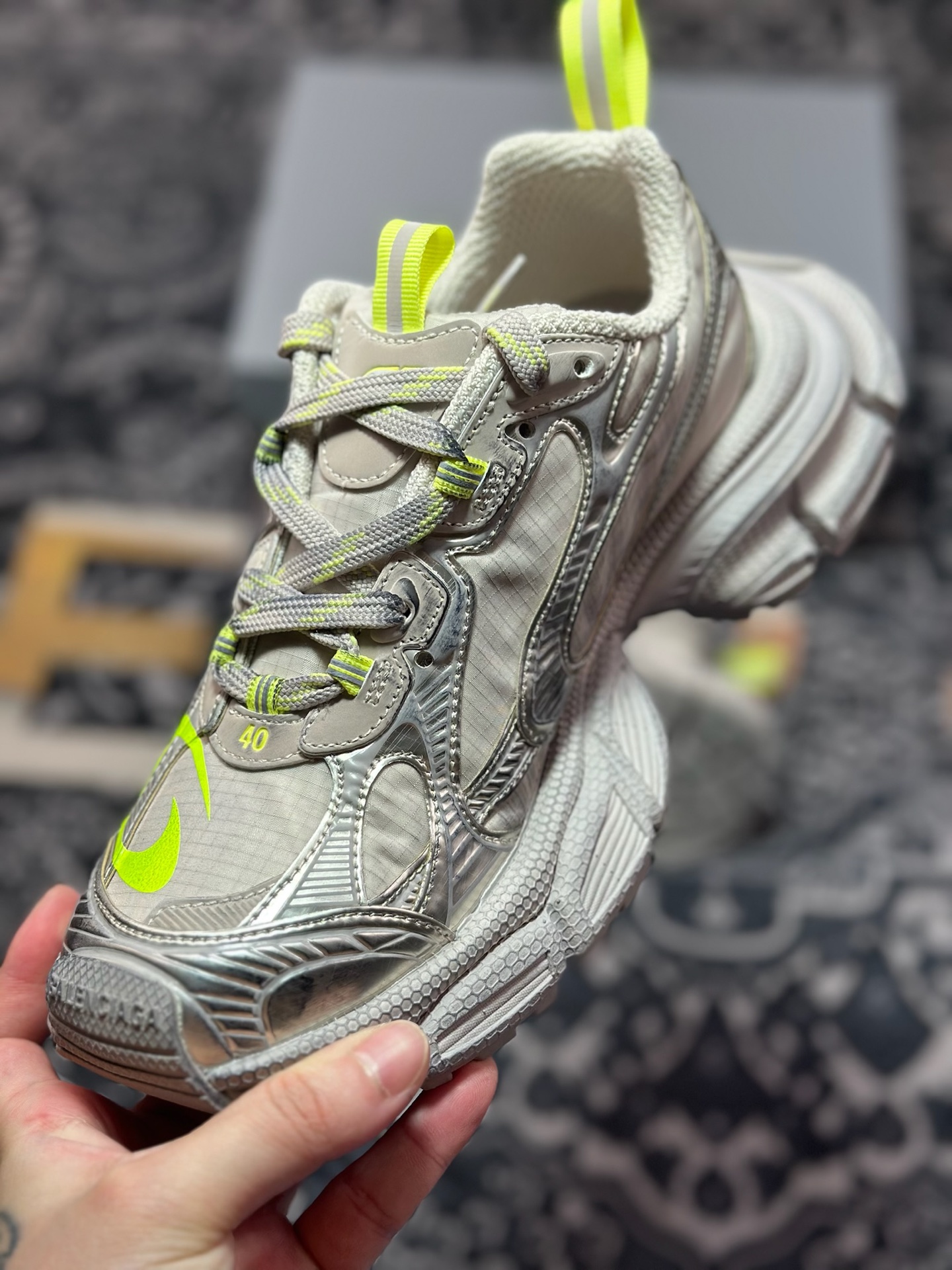 巴黎世家BALENCIAGA 3XL Sneakers 3+系列低帮复古阔型底姥爹风潮流百搭休闲慢跑鞋“透明网纱香槟金荧光黄”734734 2077 3XL-莆田鞋,莆田鞋货源,高仿鞋,高仿鞋货源,安福档口,莆田高仿鞋,莆田鞋批发,高仿鞋批发,莆田高仿运动鞋,高仿运动鞋,莆田运动鞋 巴黎世家BALENCIAGA 3XL Sneakers 3+系列低帮复古阔型底姥爹风潮流百搭休闲慢跑鞋“透明网纱香槟金荧光黄”734734 2077 3XL