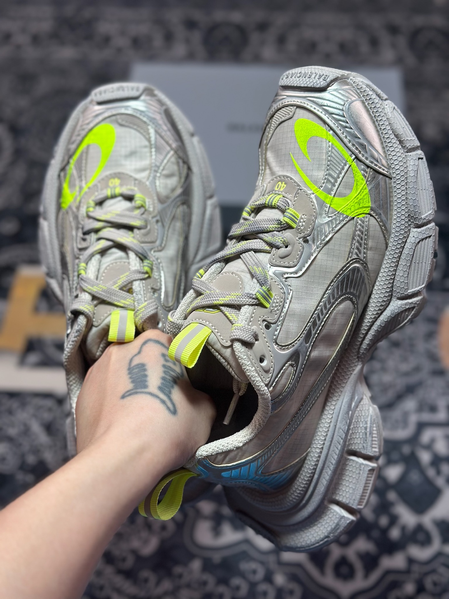 巴黎世家BALENCIAGA 3XL Sneakers 3+系列低帮复古阔型底姥爹风潮流百搭休闲慢跑鞋“透明网纱香槟金荧光黄”734734 2077 3XL-莆田鞋,莆田鞋货源,高仿鞋,高仿鞋货源,安福档口,莆田高仿鞋,莆田鞋批发,高仿鞋批发,莆田高仿运动鞋,高仿运动鞋,莆田运动鞋 巴黎世家BALENCIAGA 3XL Sneakers 3+系列低帮复古阔型底姥爹风潮流百搭休闲慢跑鞋“透明网纱香槟金荧光黄”734734 2077 3XL