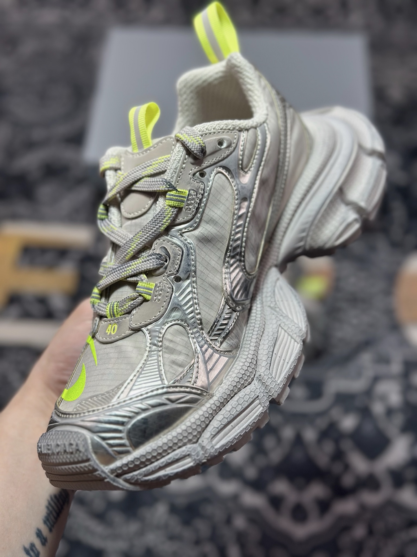 巴黎世家BALENCIAGA 3XL Sneakers 3+系列低帮复古阔型底姥爹风潮流百搭休闲慢跑鞋“透明网纱香槟金荧光黄”734734 2077 3XL-莆田鞋,莆田鞋货源,高仿鞋,高仿鞋货源,安福档口,莆田高仿鞋,莆田鞋批发,高仿鞋批发,莆田高仿运动鞋,高仿运动鞋,莆田运动鞋 巴黎世家BALENCIAGA 3XL Sneakers 3+系列低帮复古阔型底姥爹风潮流百搭休闲慢跑鞋“透明网纱香槟金荧光黄”734734 2077 3XL