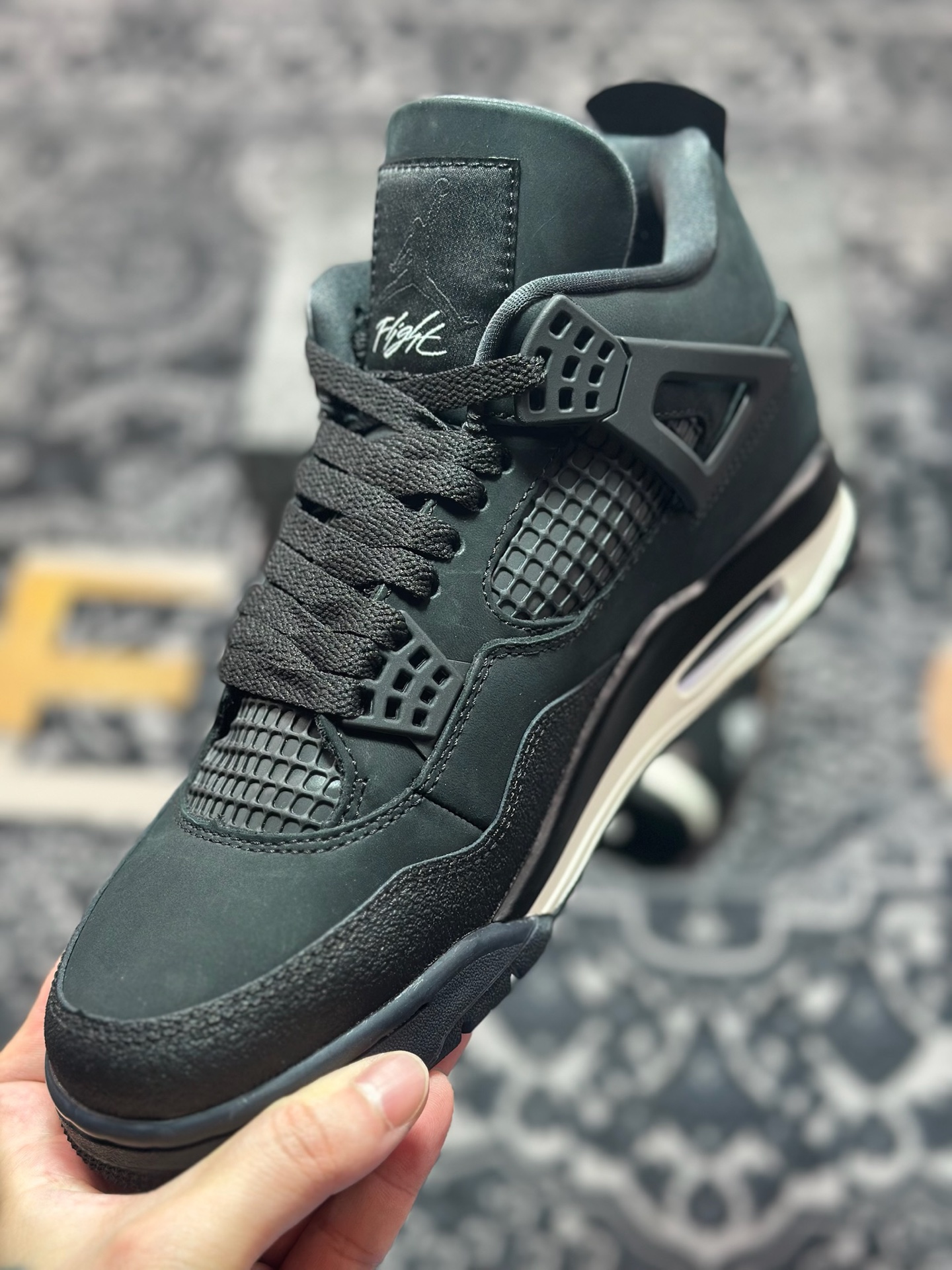原装级别 Nigel Sylvester x Air Jordan AJ4 Retro 联名黑砖 HF4340-001