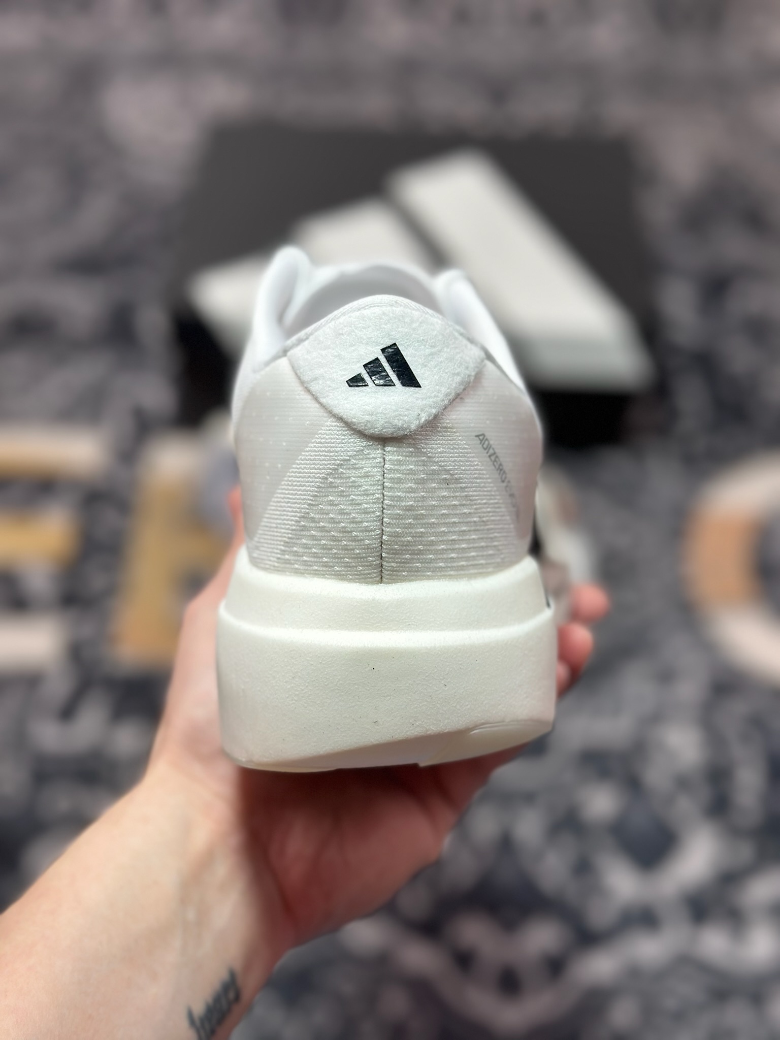 B2260 优选 原装级别 PK纯原 AD Adizero Evo SL M 白黑零度系列马拉松轻量竞速运动跑鞋黑白 JH6206