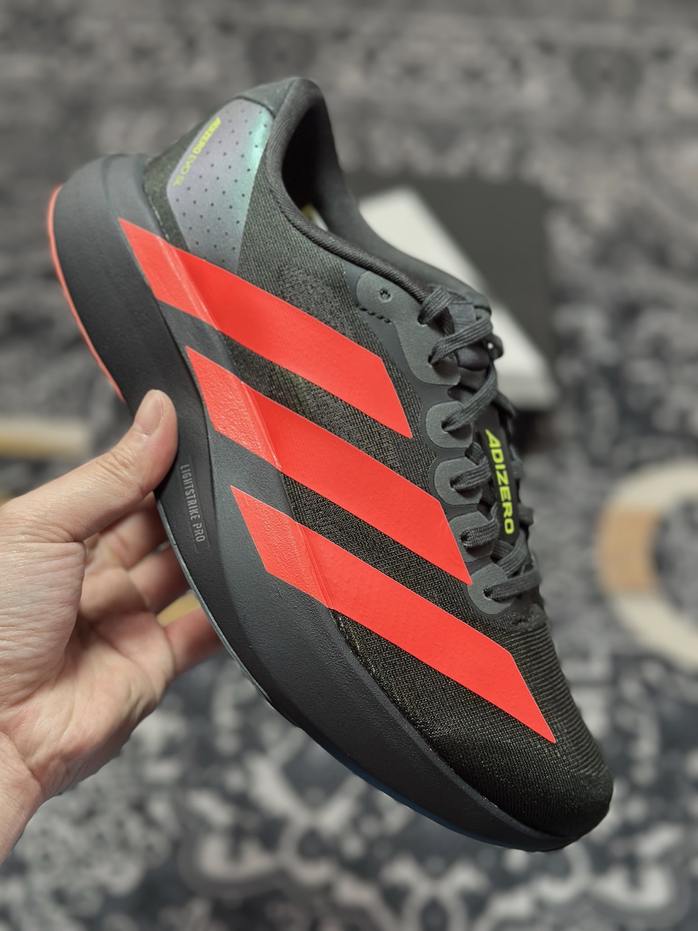 B2260 优选 原装级别 PK纯原 AD Adizero Evo SL M 白黑零度系列马拉松轻量竞速运动跑鞋黑白 JR3414