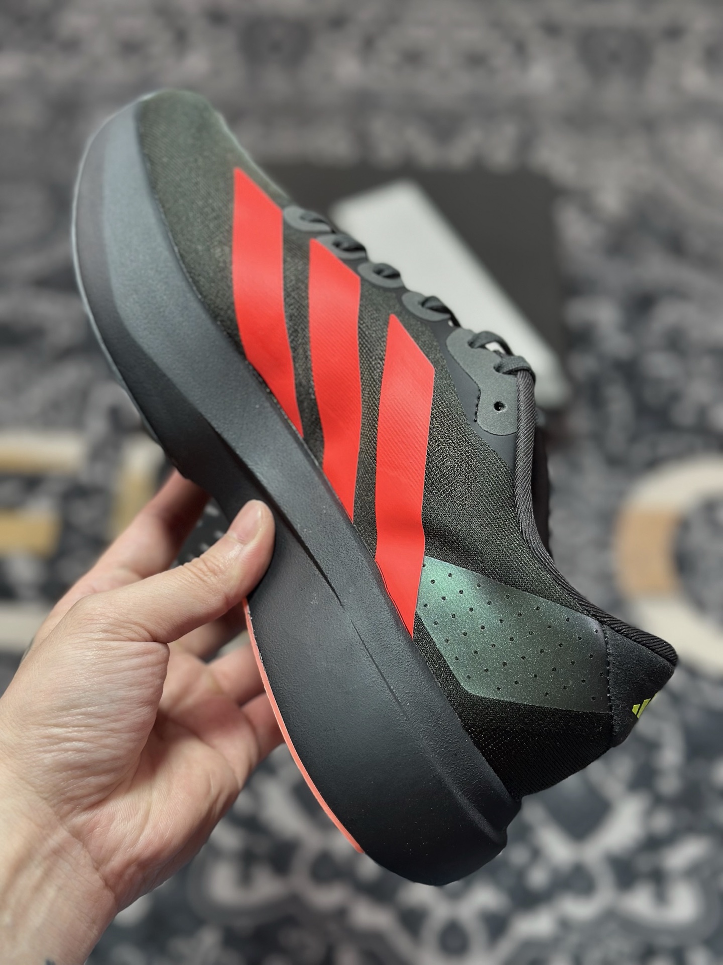 B2260 优选 原装级别 PK纯原 AD Adizero Evo SL M 白黑零度系列马拉松轻量竞速运动跑鞋黑白 JR3414