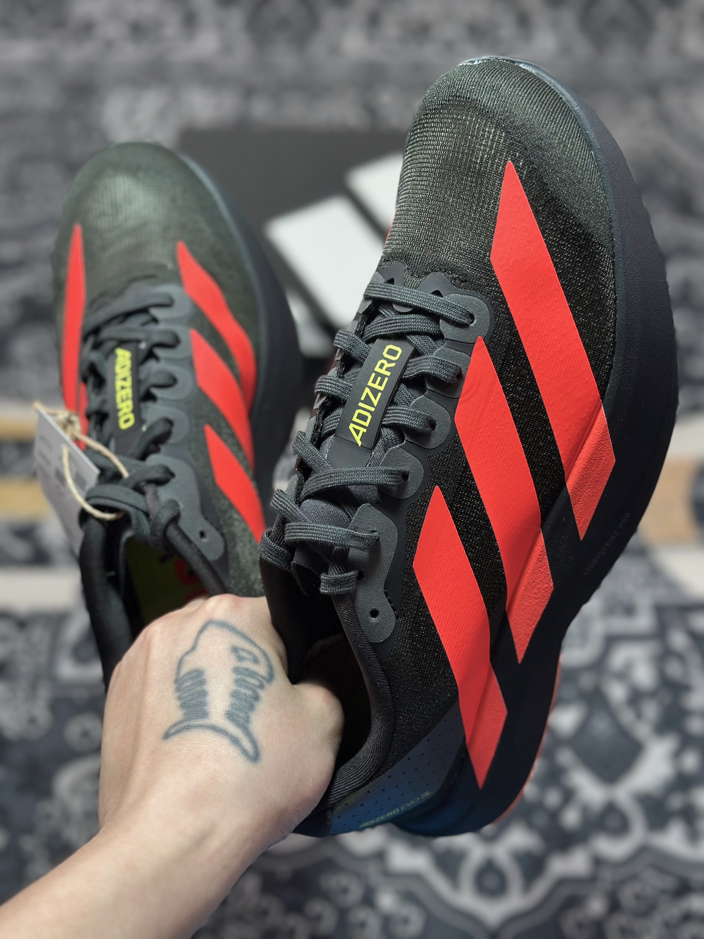 B2260 优选 原装级别 PK纯原 AD Adizero Evo SL M 白黑零度系列马拉松轻量竞速运动跑鞋黑白 JR3414