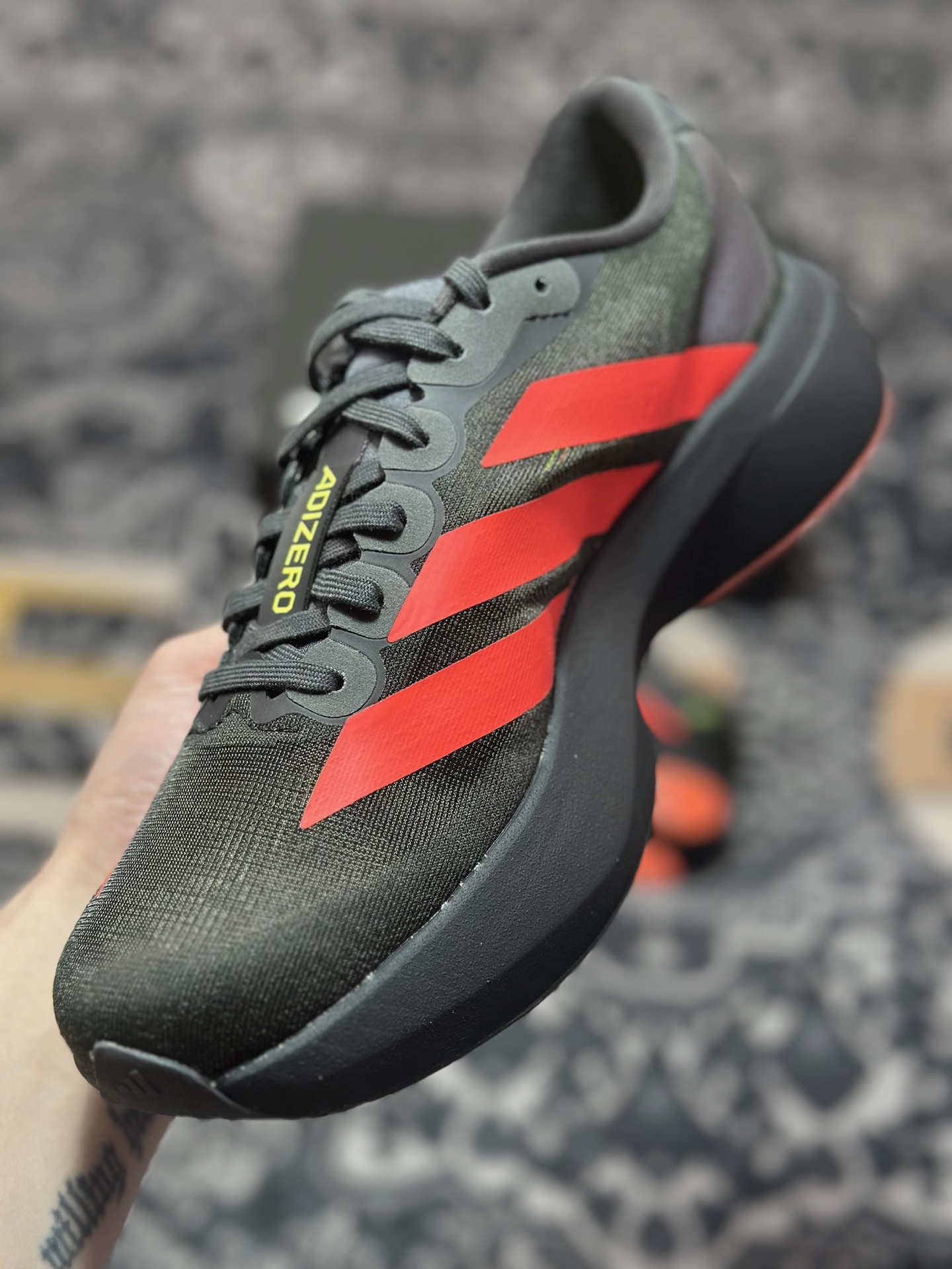 B2260 优选 原装级别 PK纯原 AD Adizero Evo SL M 白黑零度系列马拉松轻量竞速运动跑鞋黑白 JR3414