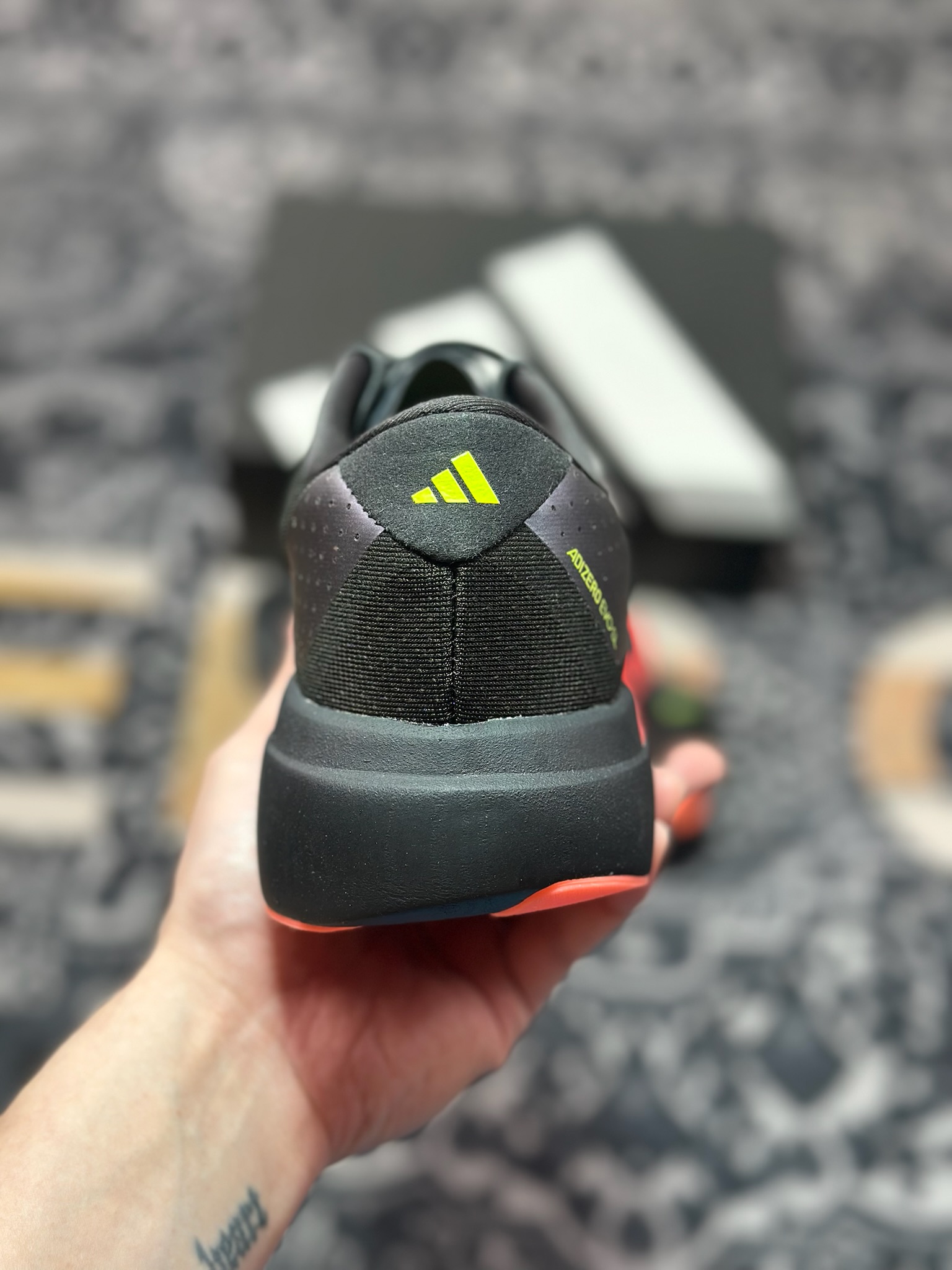 B2260 优选 原装级别 PK纯原 AD Adizero Evo SL M 白黑零度系列马拉松轻量竞速运动跑鞋黑白 JR3414