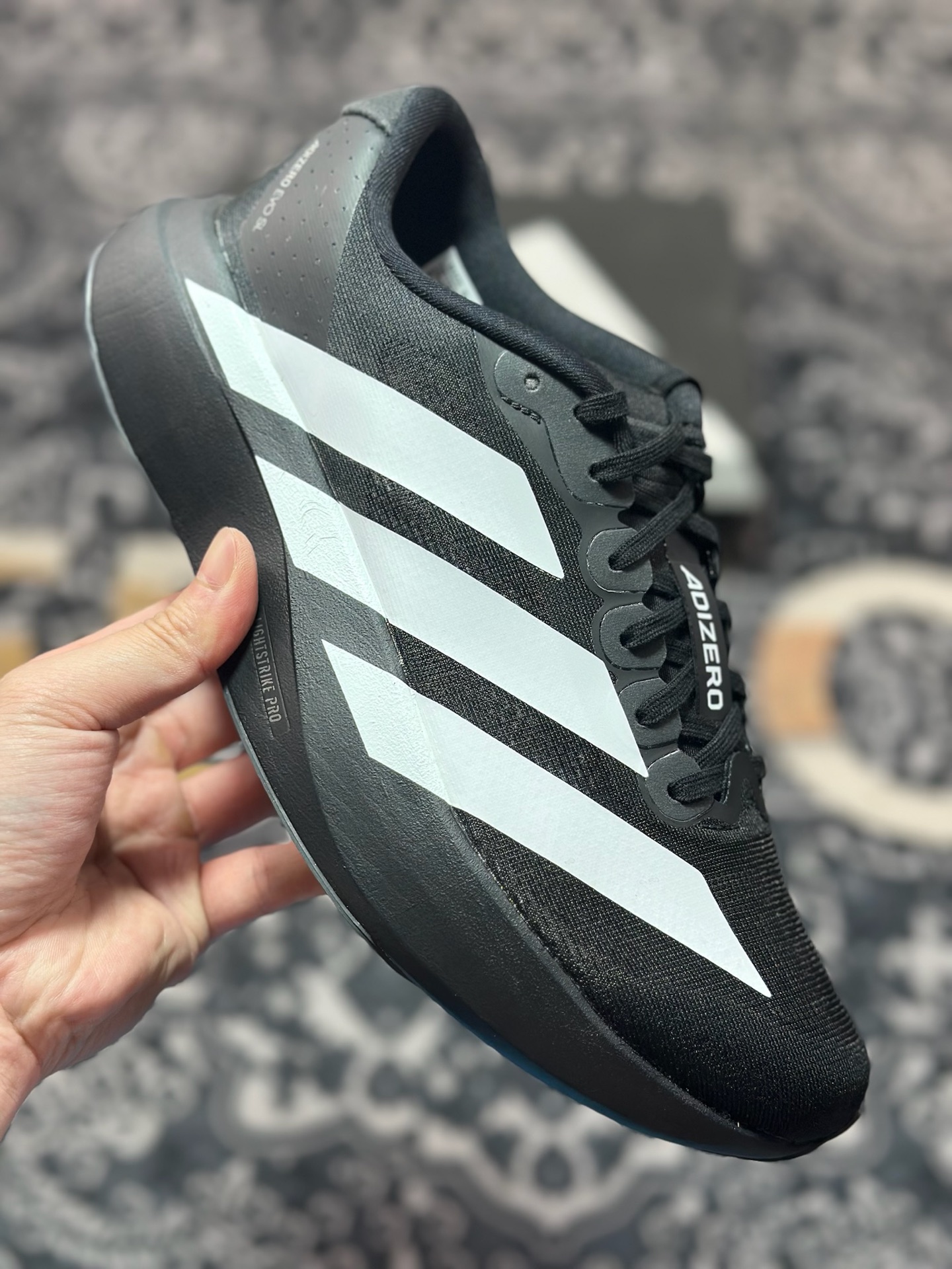 B2260 优选 原装级别 PK纯原 AD Adizero Evo SL M 白黑零度系列马拉松轻量竞速运动跑鞋黑白 JP7149