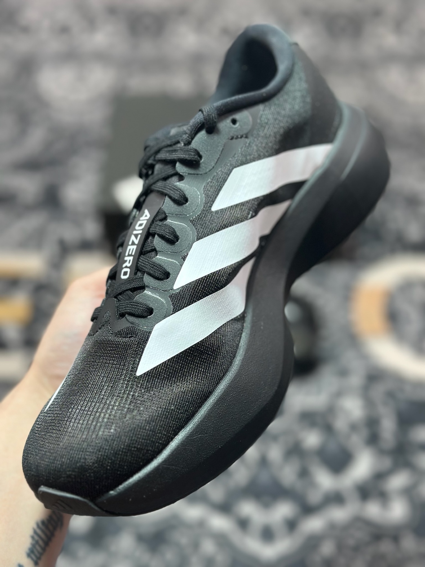 B2260 优选 原装级别 PK纯原 AD Adizero Evo SL M 白黑零度系列马拉松轻量竞速运动跑鞋黑白 JP7149
